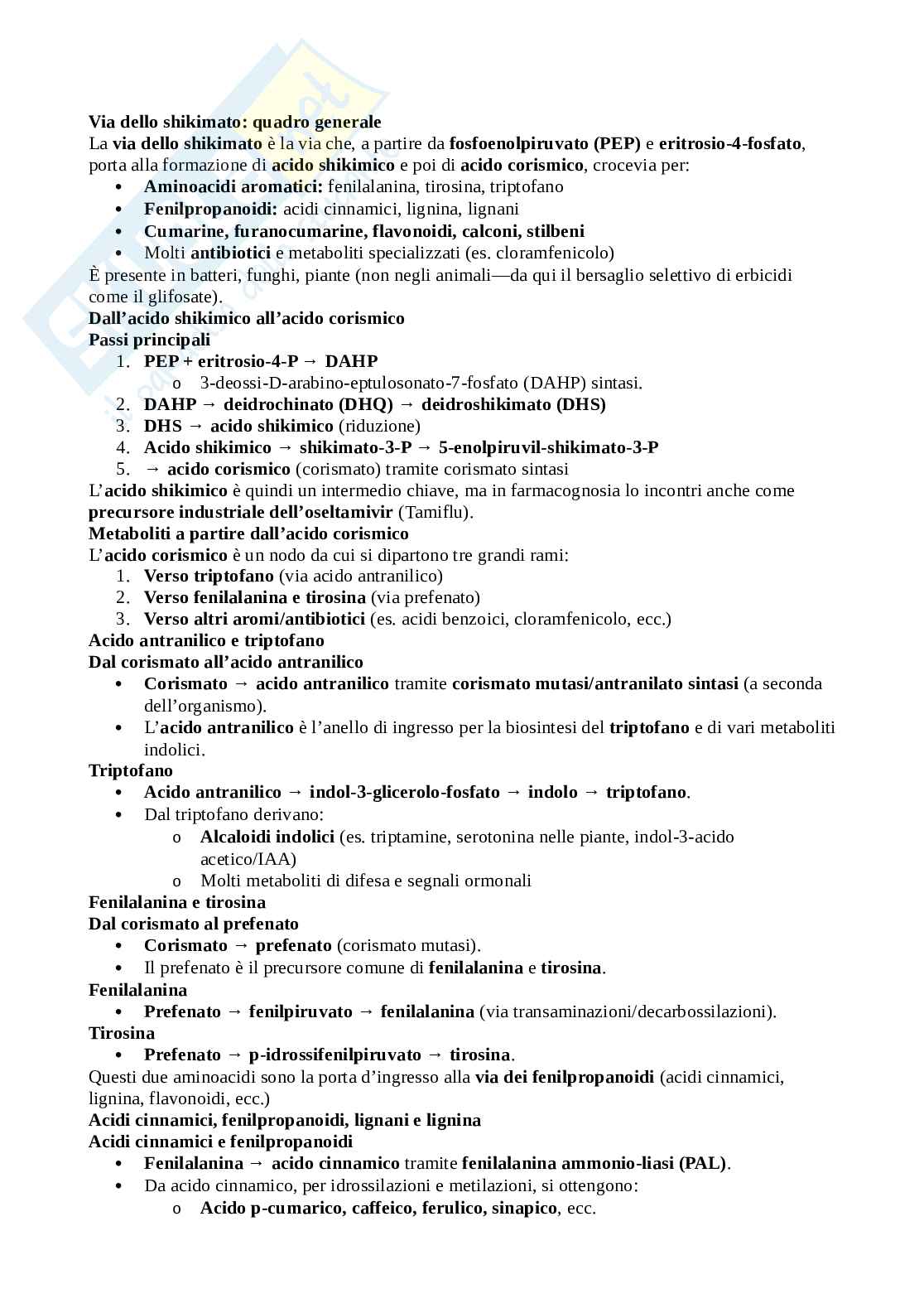 Via dello shikimato Pag. 1