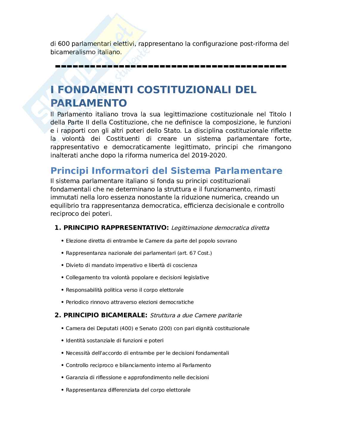 Parlamento e il suo funzionamento Pag. 2