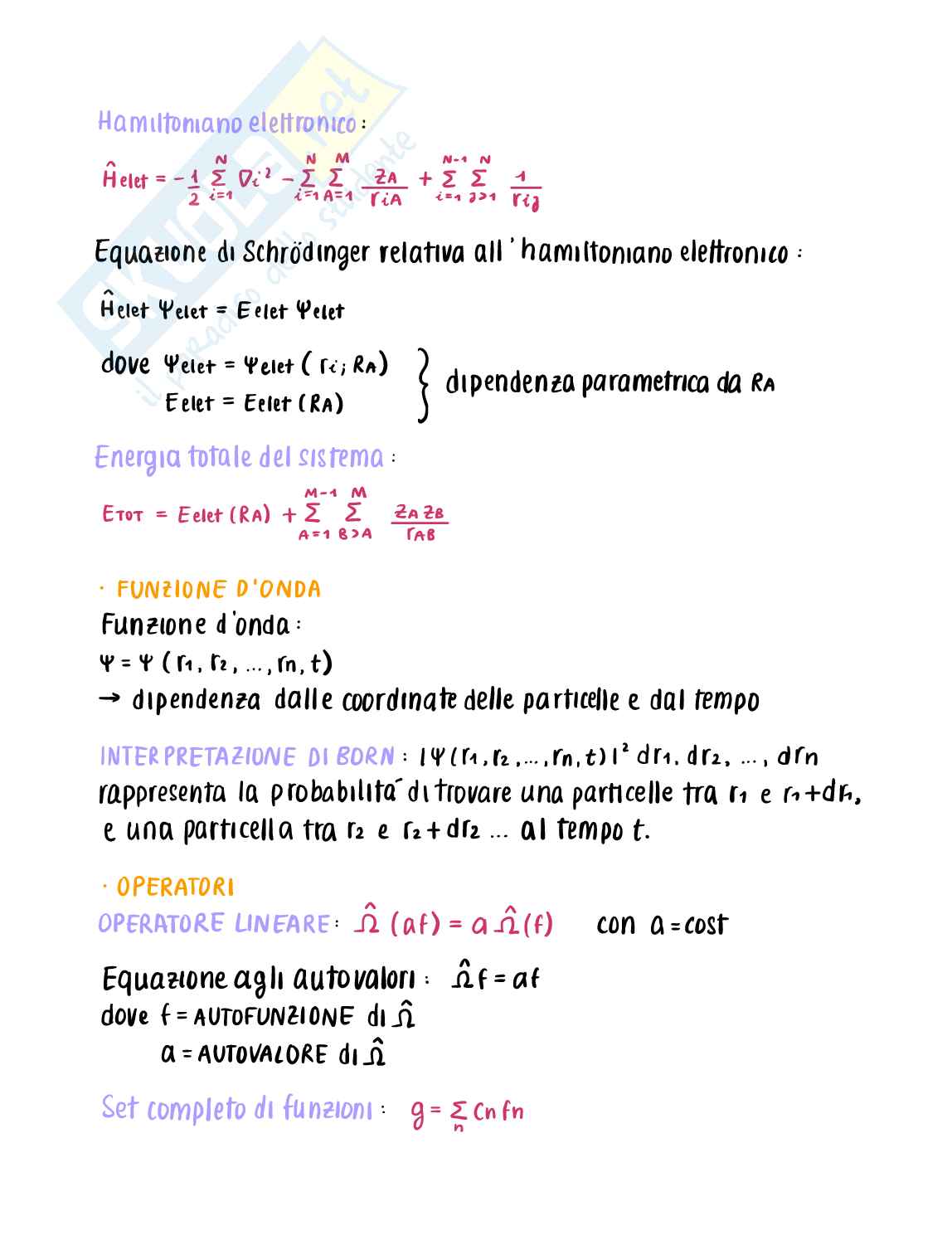 Chimica fisica superiore - Compendio (Parte 1 di 3) Pag. 2