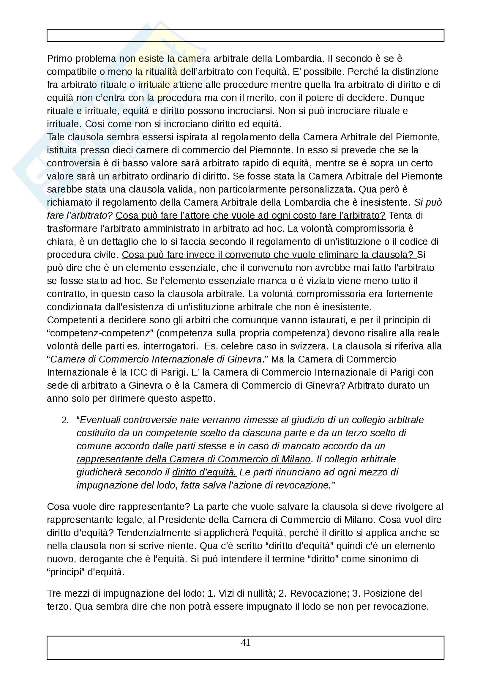 Diritto dell'Arbitrato Pag. 41