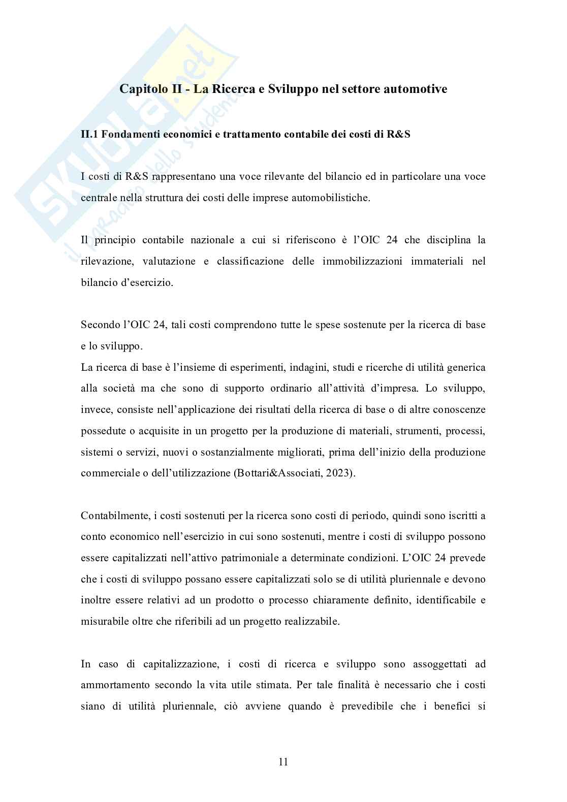 Tesi Economia aziendale - Costi di R&S nell'automotive: il caso Stellantis Pag. 11