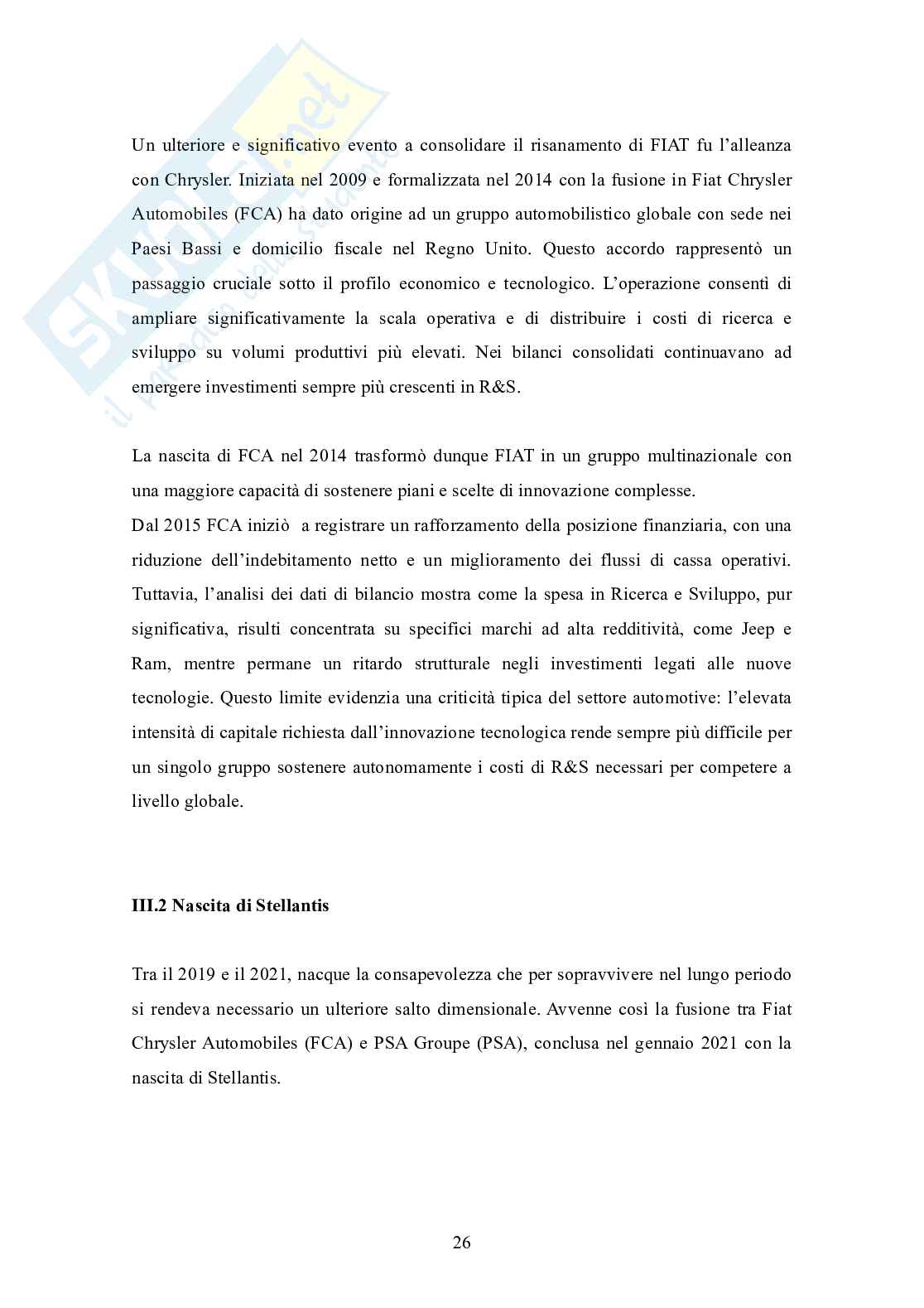 Tesi Economia aziendale - Costi di R&S nell'automotive: il caso Stellantis Pag. 26