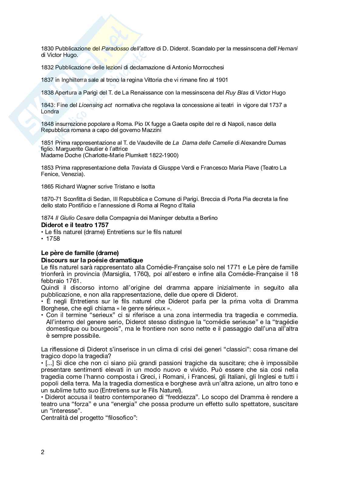 Storia del teatro e dello spettacolo II Pag. 2