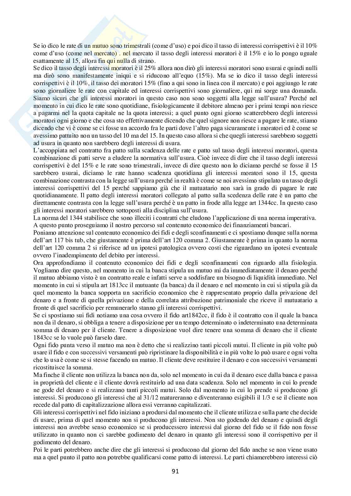 Diritto bancario - Appunti lezioni completi Pag. 91