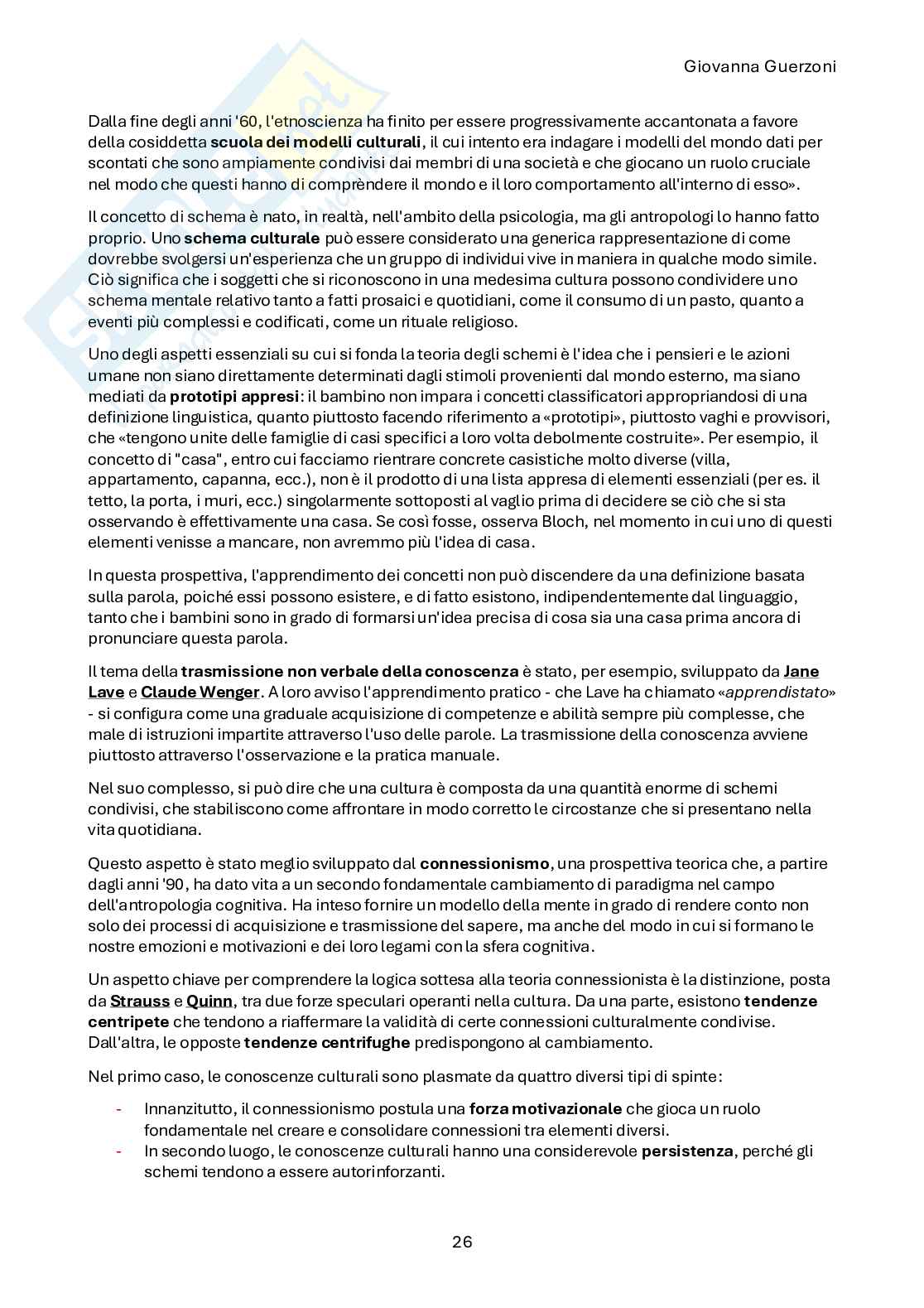 Riassunto esame Antropologia culturale, Prof. Guerzoni Giovanna, libro consigliato Antropologia per insegnare , Tassan  Pag. 26