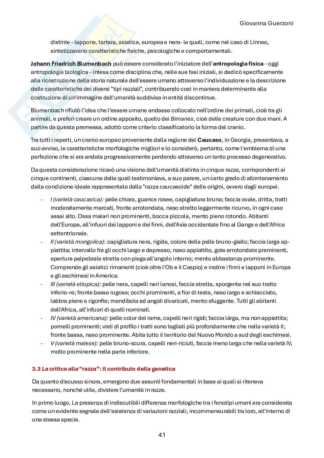 Riassunto esame Antropologia culturale, Prof. Guerzoni Giovanna, libro consigliato Antropologia per insegnare , Tassan  Pag. 41