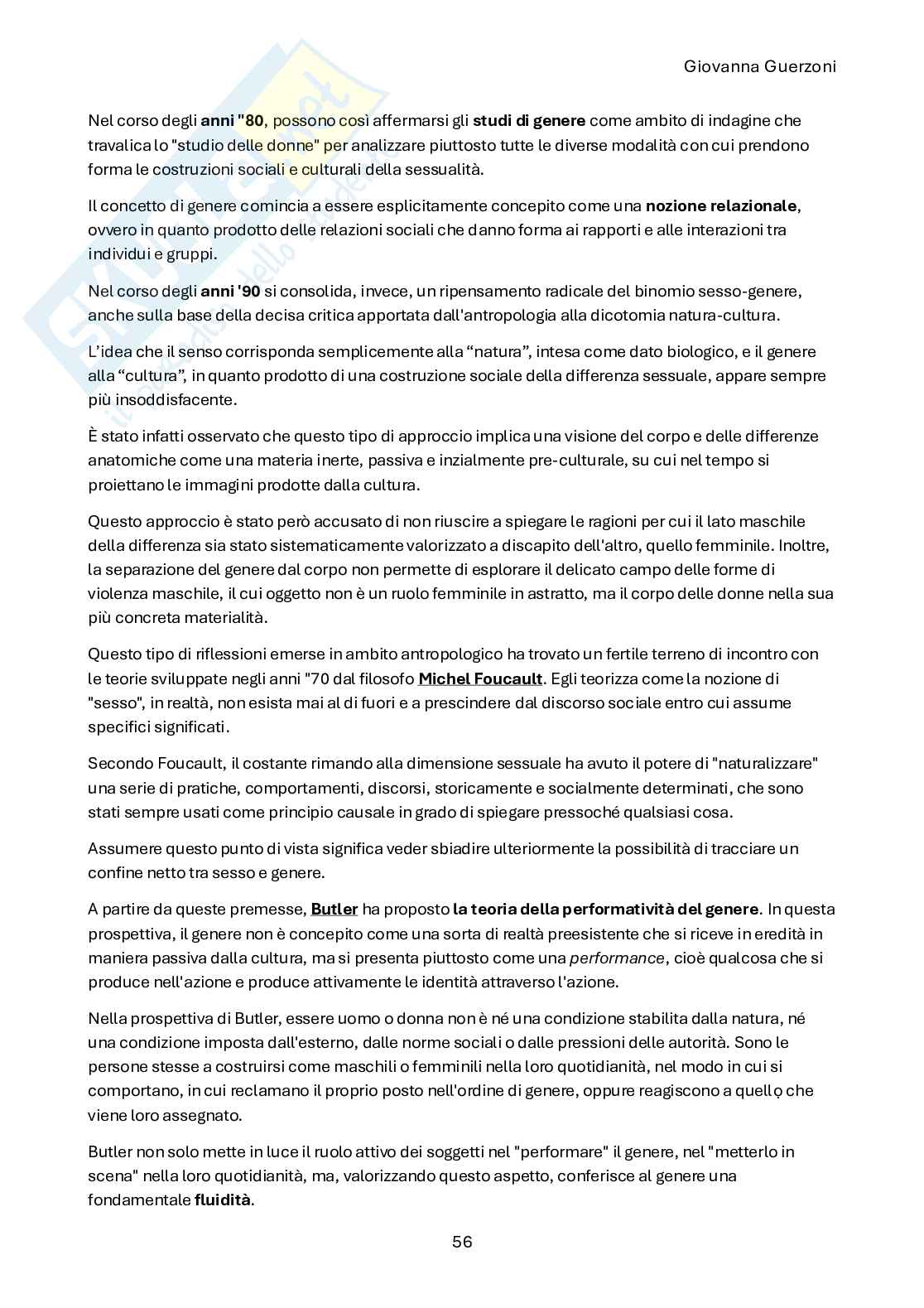 Riassunto esame Antropologia culturale, Prof. Guerzoni Giovanna, libro consigliato Antropologia per insegnare , Tassan  Pag. 56