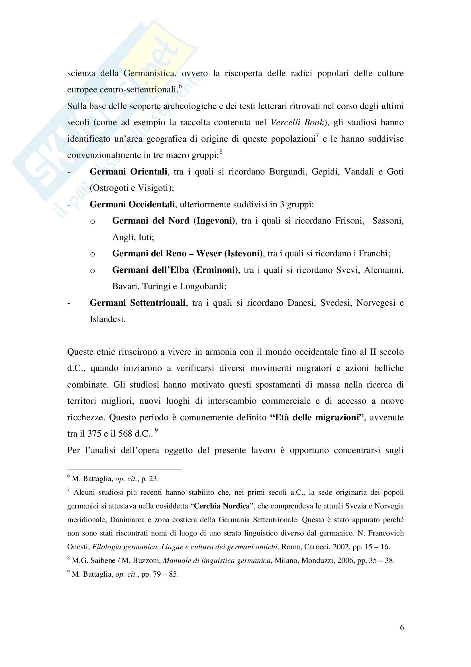 Cristianesimo & Cynewulf: analisi del lessico cristiano nel'opera "Sant'Elena" Pag. 6