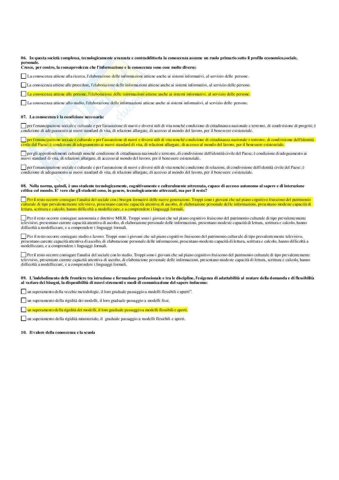Paniere Principi, legislazione emanagement scolastico (c.) (2026) - Risposte multiple corrette Pag. 21