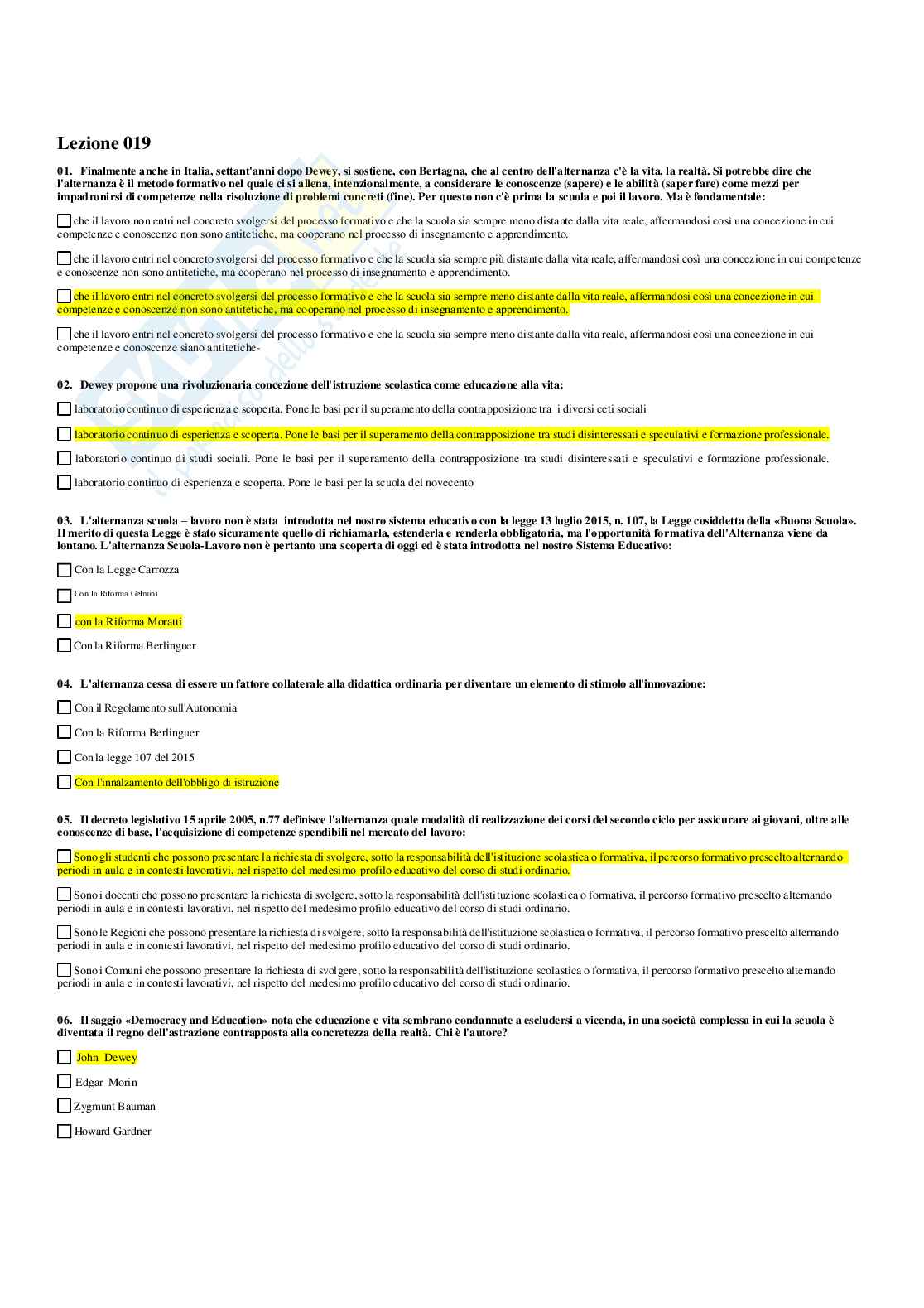 Paniere Principi, legislazione emanagement scolastico (c.) (2026) - Risposte multiple corrette Pag. 26