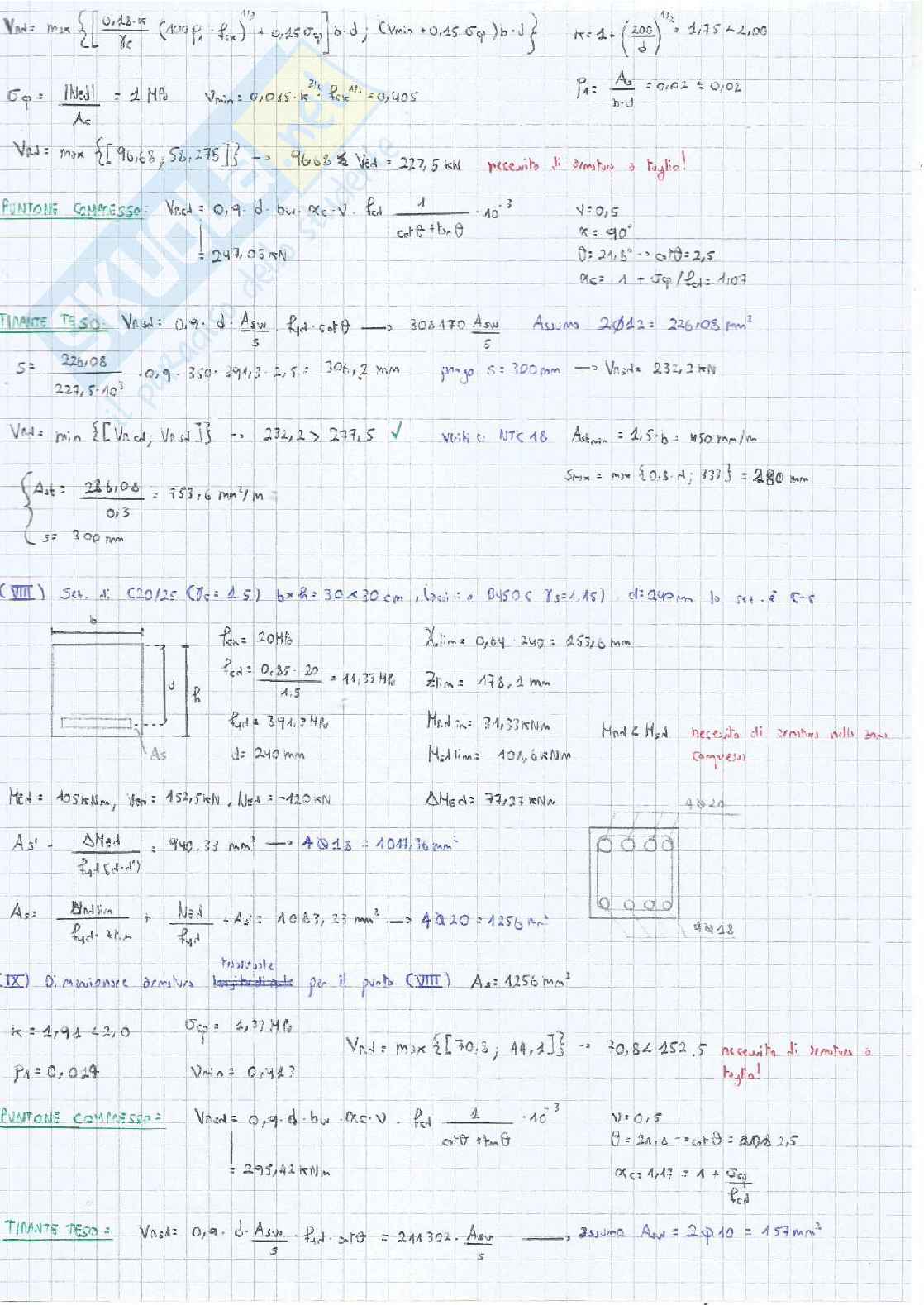 Esami svolti di Tecnica delle costruzioni Pag. 11