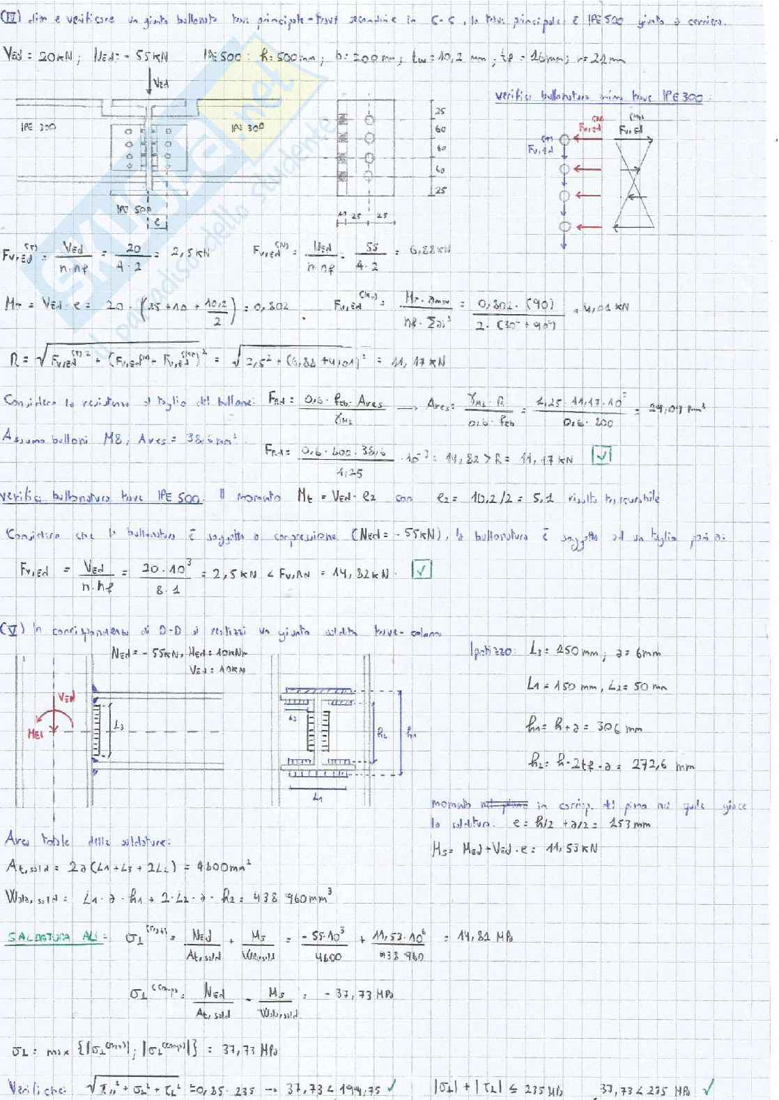 Esami svolti di Tecnica delle costruzioni Pag. 2