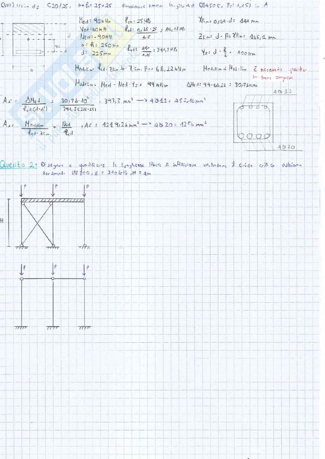 Esami svolti di Tecnica delle costruzioni Pag. 31