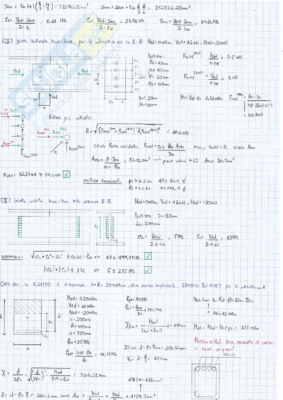 Esami svolti di Tecnica delle costruzioni Pag. 41