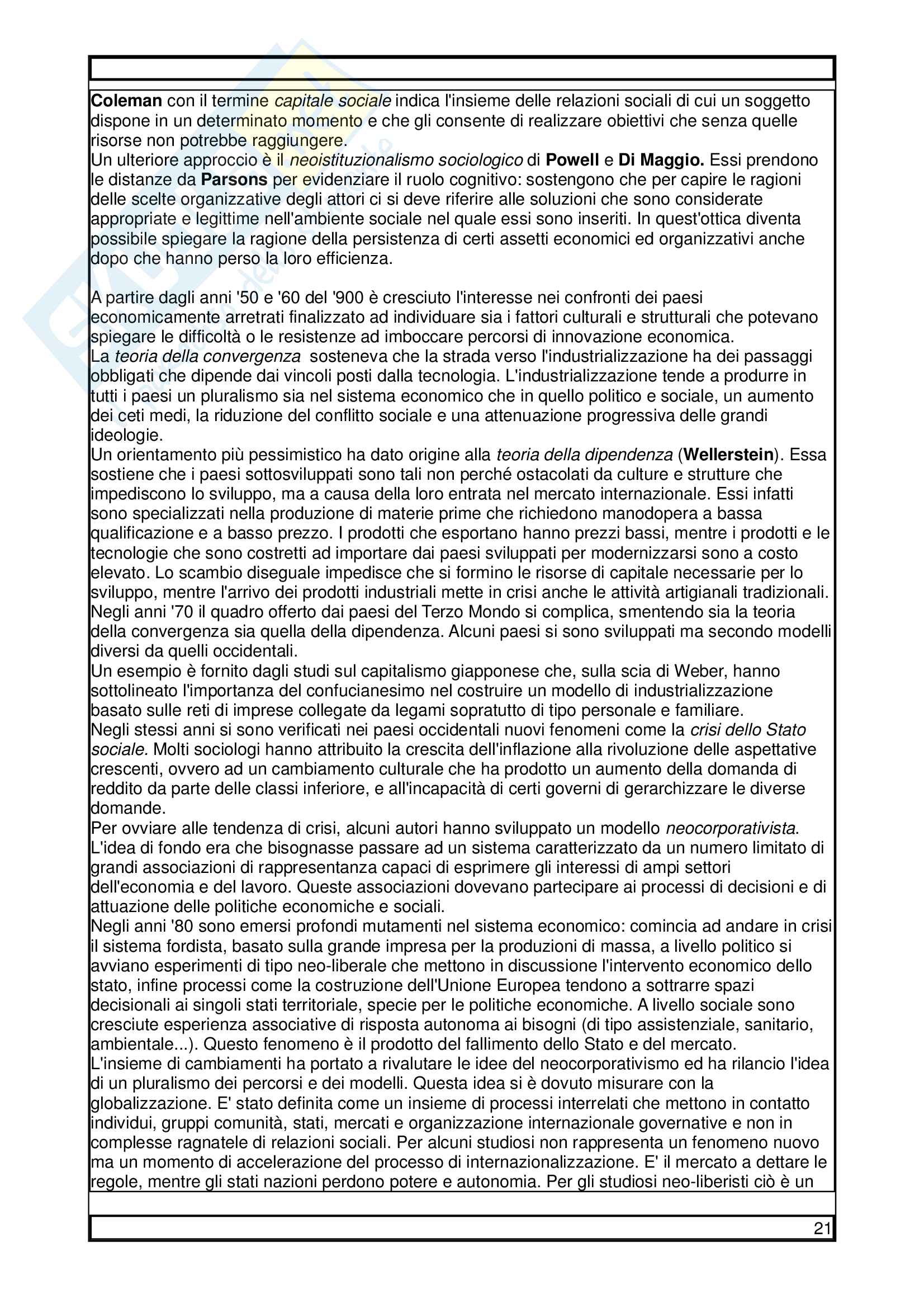 Riassunto esame sociologia generale, prof Rovati, libro consigliato Sociologia, Donati Pag. 21