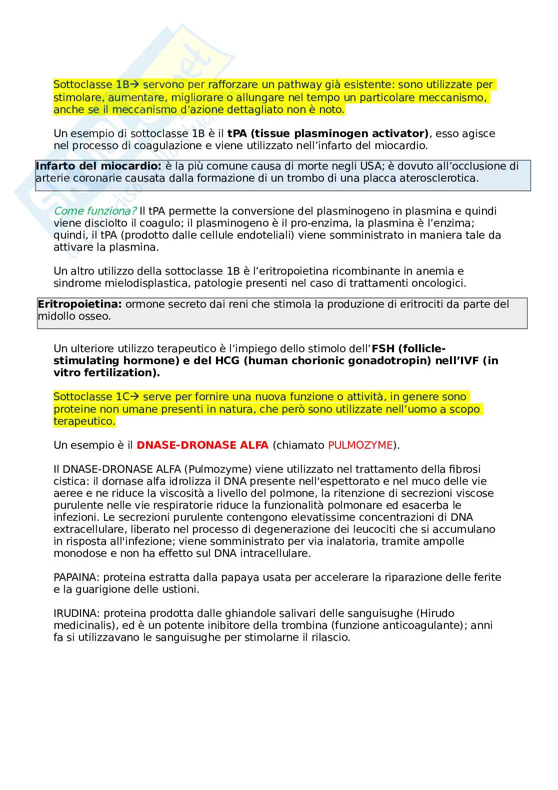 Basi molecolari dei farmaci biotecnologici - Introduzione Pag. 11