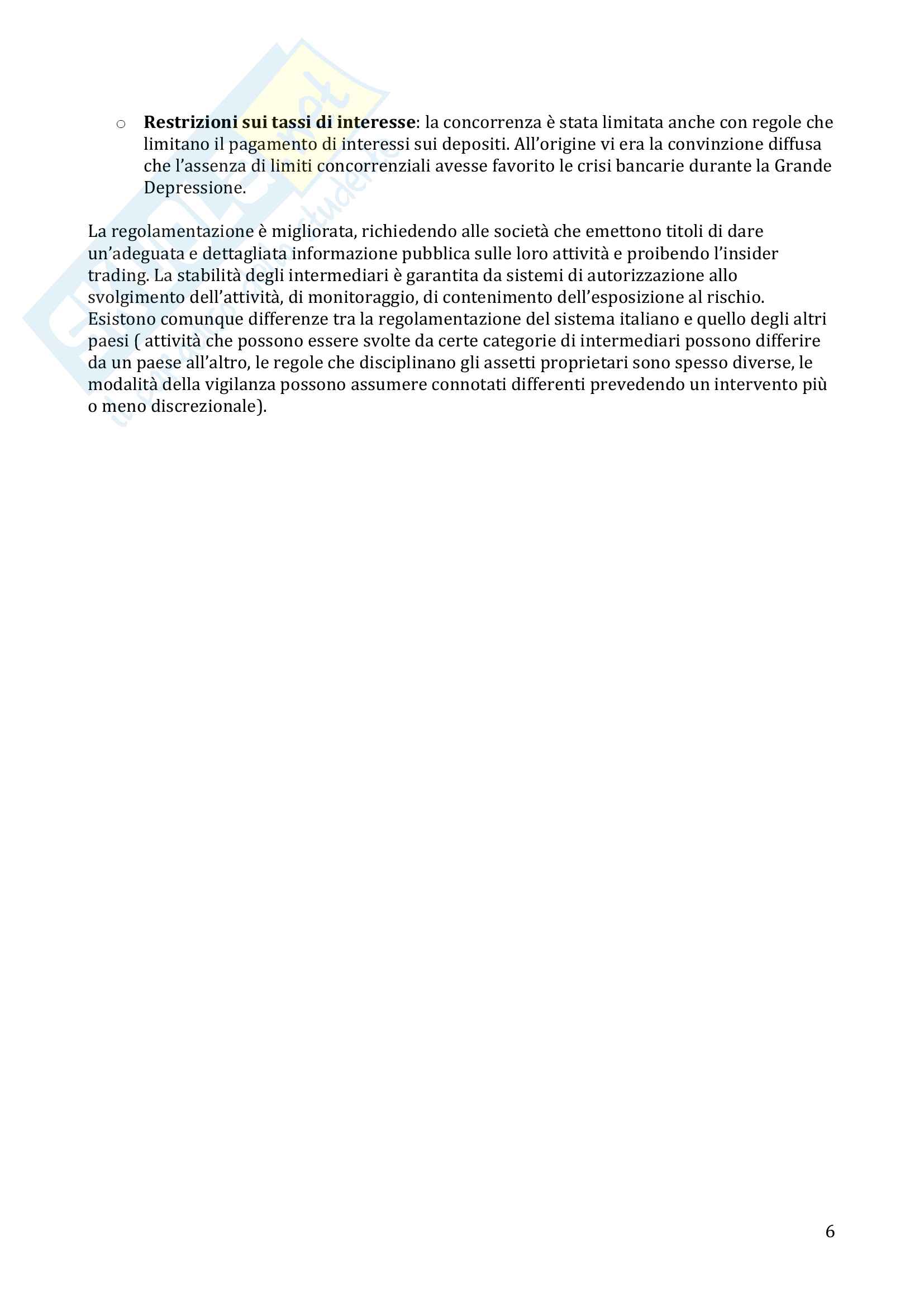 Riassunto esame sistema finanziario, docente Corvino, libro consigliato " Istituzioni e Mercati finanziari", Mishkin-Eakins: Uno sguardo generale, i diversi tipi di mercati e la loro funzione Pag. 6