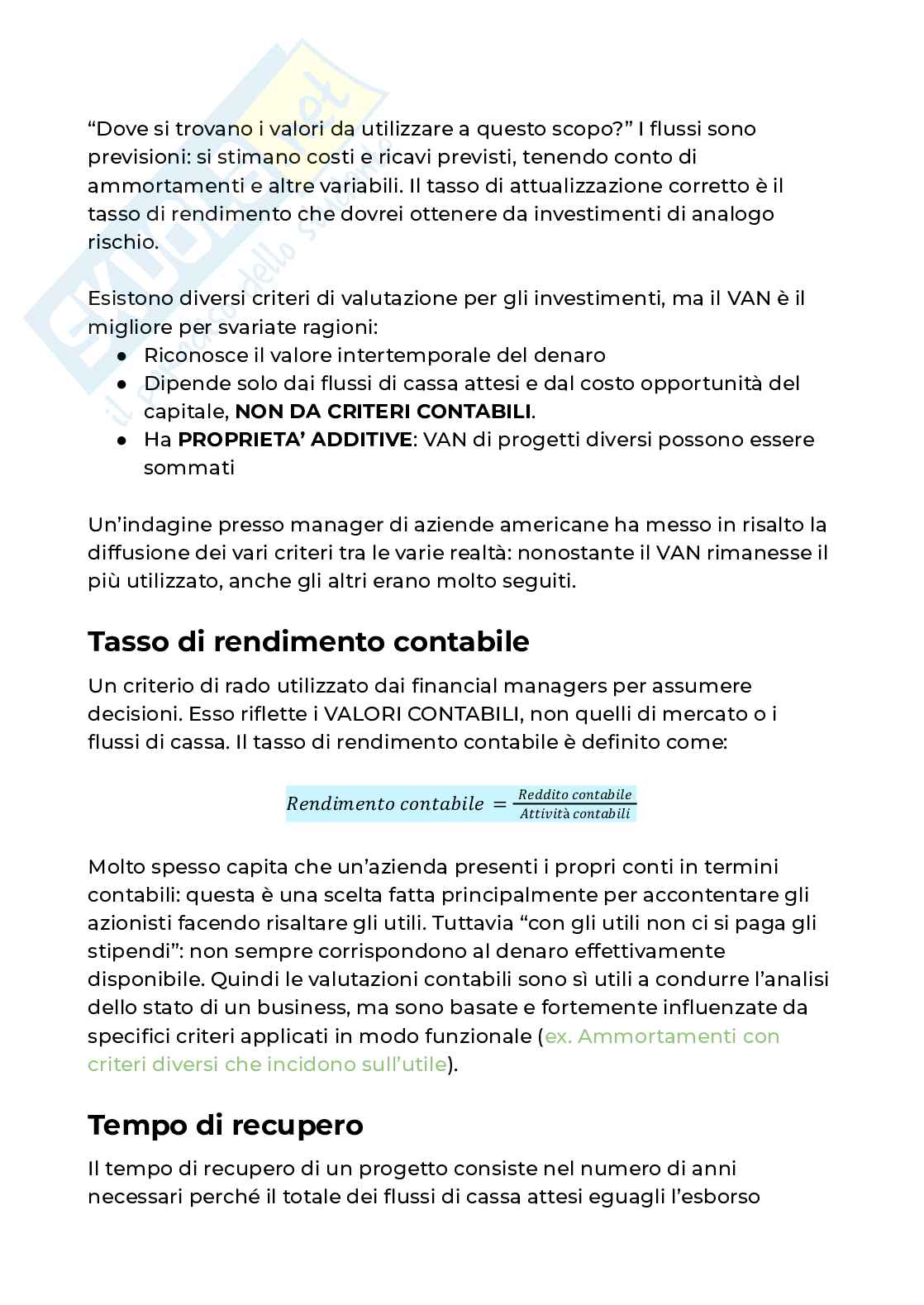 Finanza aziendale - Appunti completi (2025-2026) Pag. 11