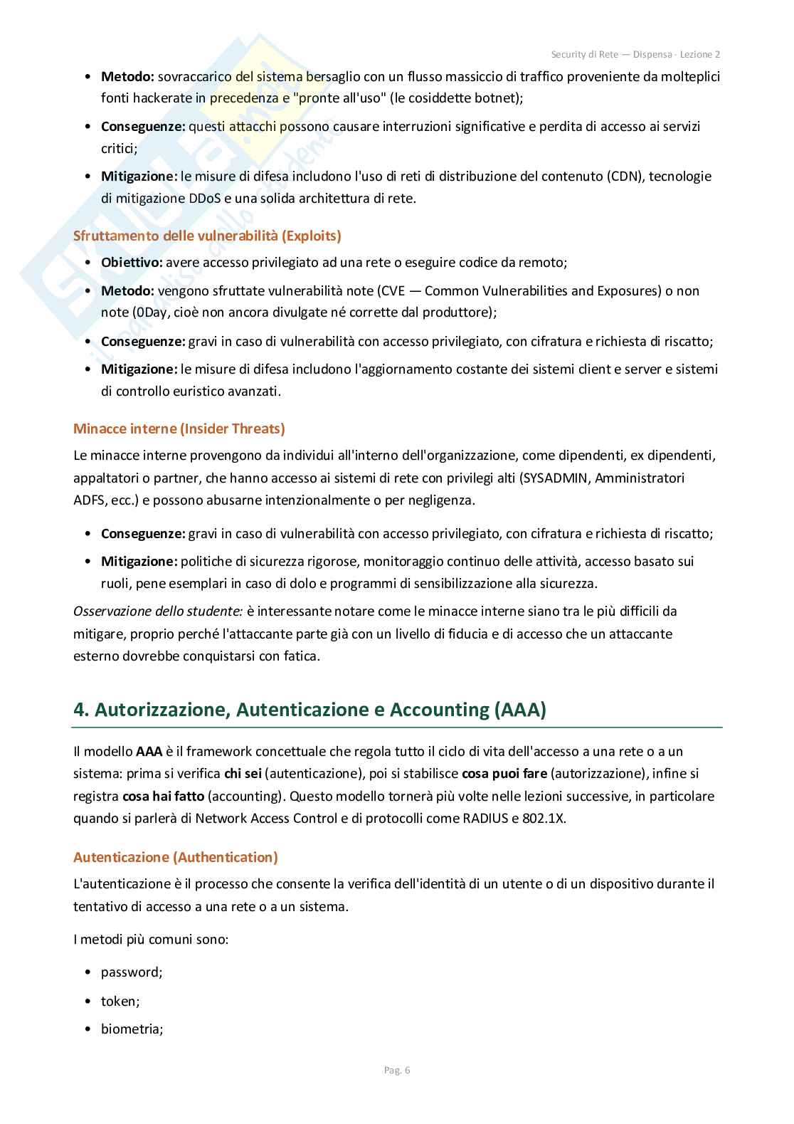 Security di rete - Lezione 2 Pag. 6