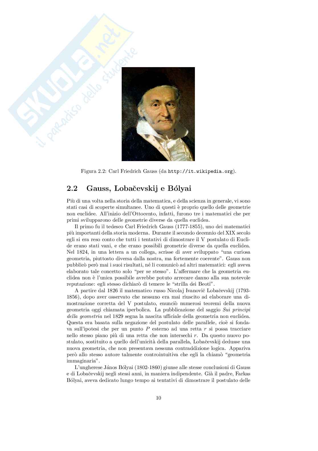 La scoperta delle geometrie non euclidee Pag. 11