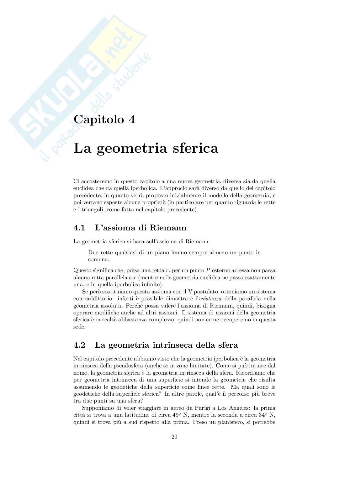 La scoperta delle geometrie non euclidee Pag. 21