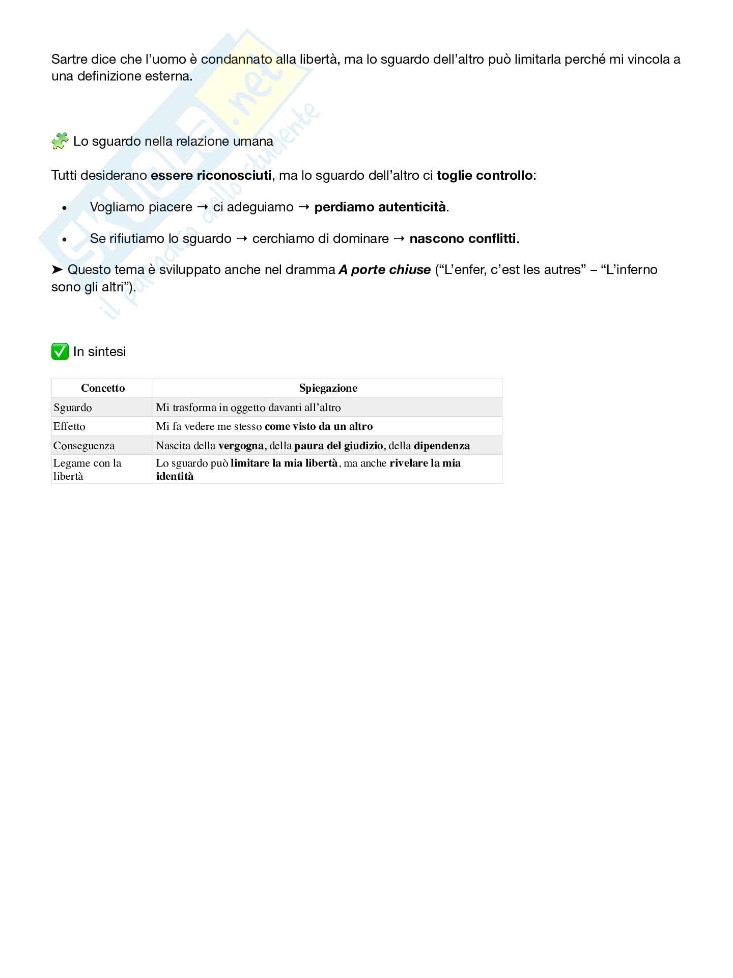 Riassunto esame Filosofia teoretica, Prof. Margotti Marta, libro consigliato La nausea , Sartre  Pag. 11