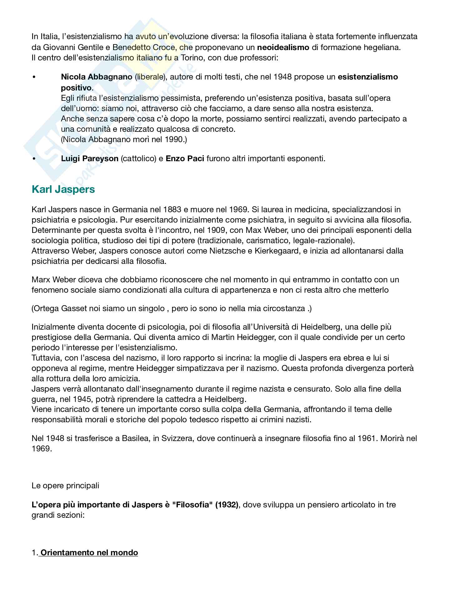 Riassunto esame Filosofia teoretica, Prof. Margotti Marta, libro consigliato La nausea , Sartre  Pag. 2