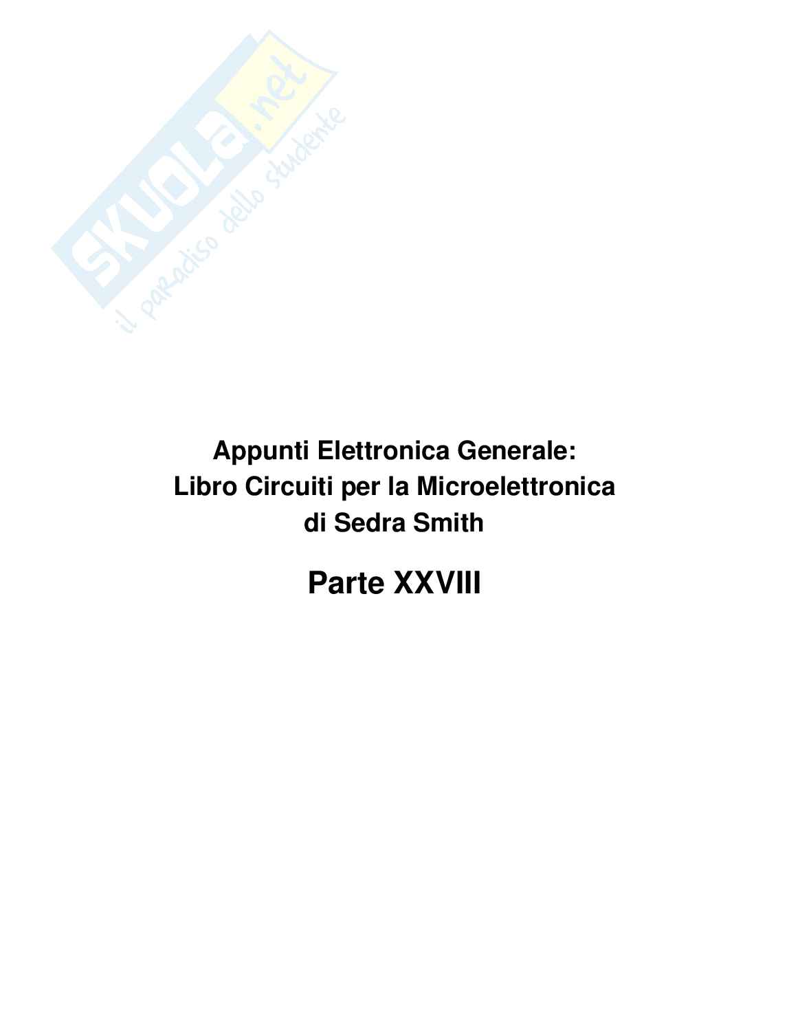Appunti di Elettronica generale - Parte XXVIII Pag. 1