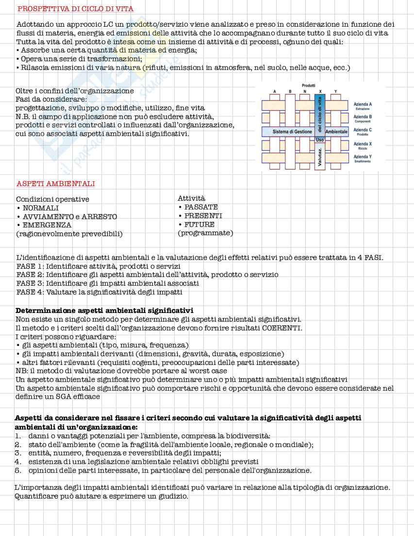 Appunti Sistemi di gestione della qualità ambientale  Pag. 36