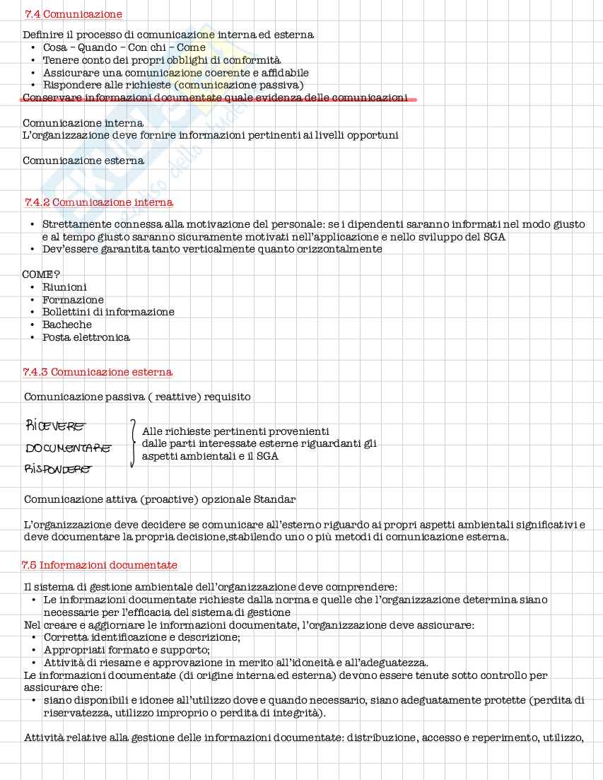 Appunti Sistemi di gestione della qualità ambientale  Pag. 41