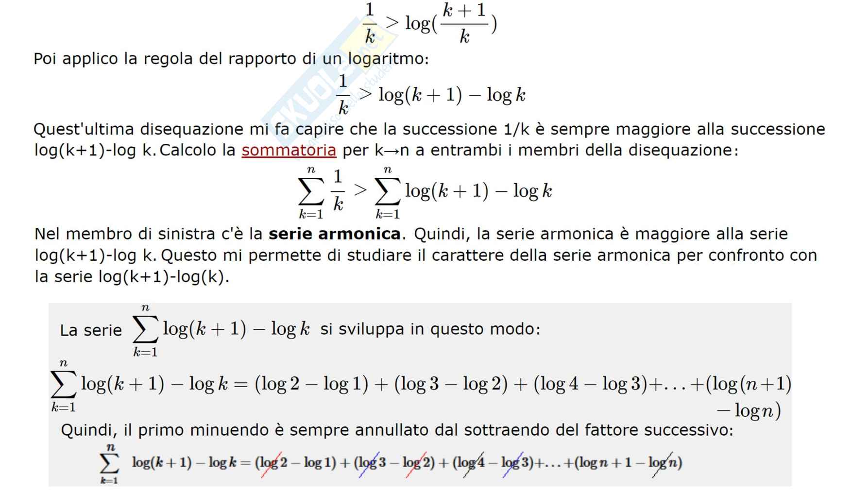 Teoremi sulle serie numeriche Pag. 11
