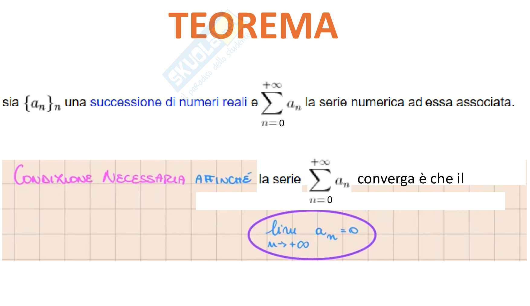 Teoremi sulle serie numeriche Pag. 16