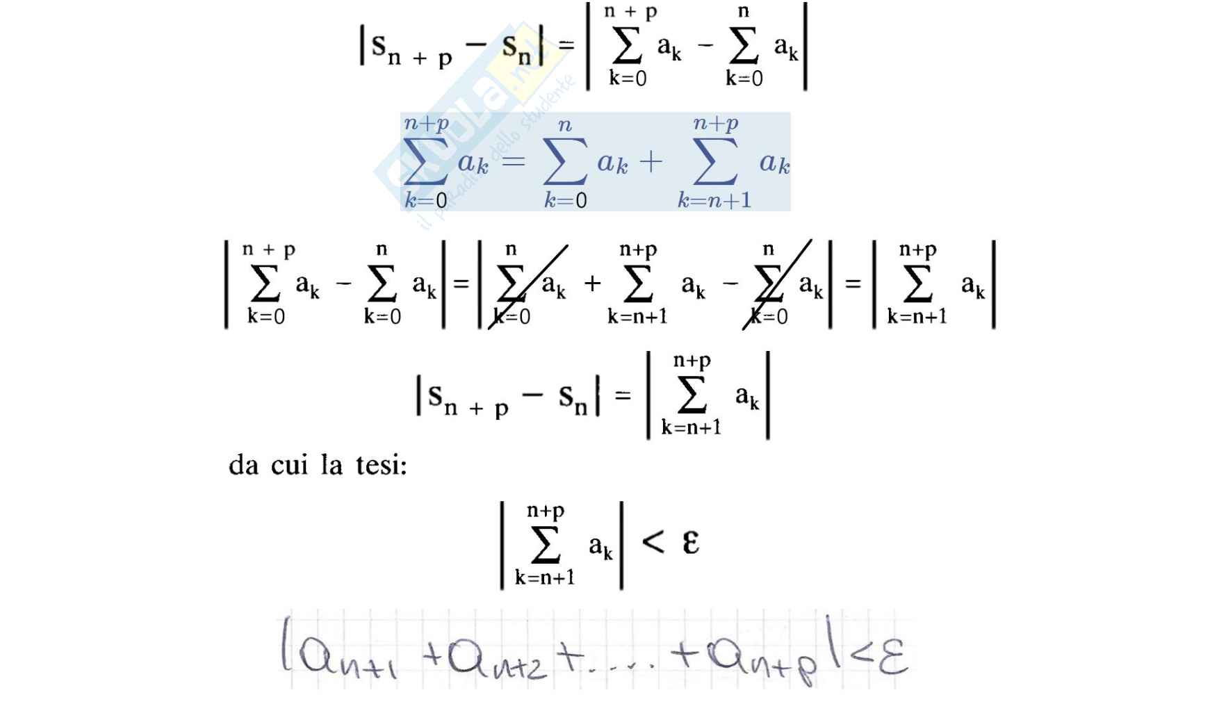 Teoremi sulle serie numeriche Pag. 21