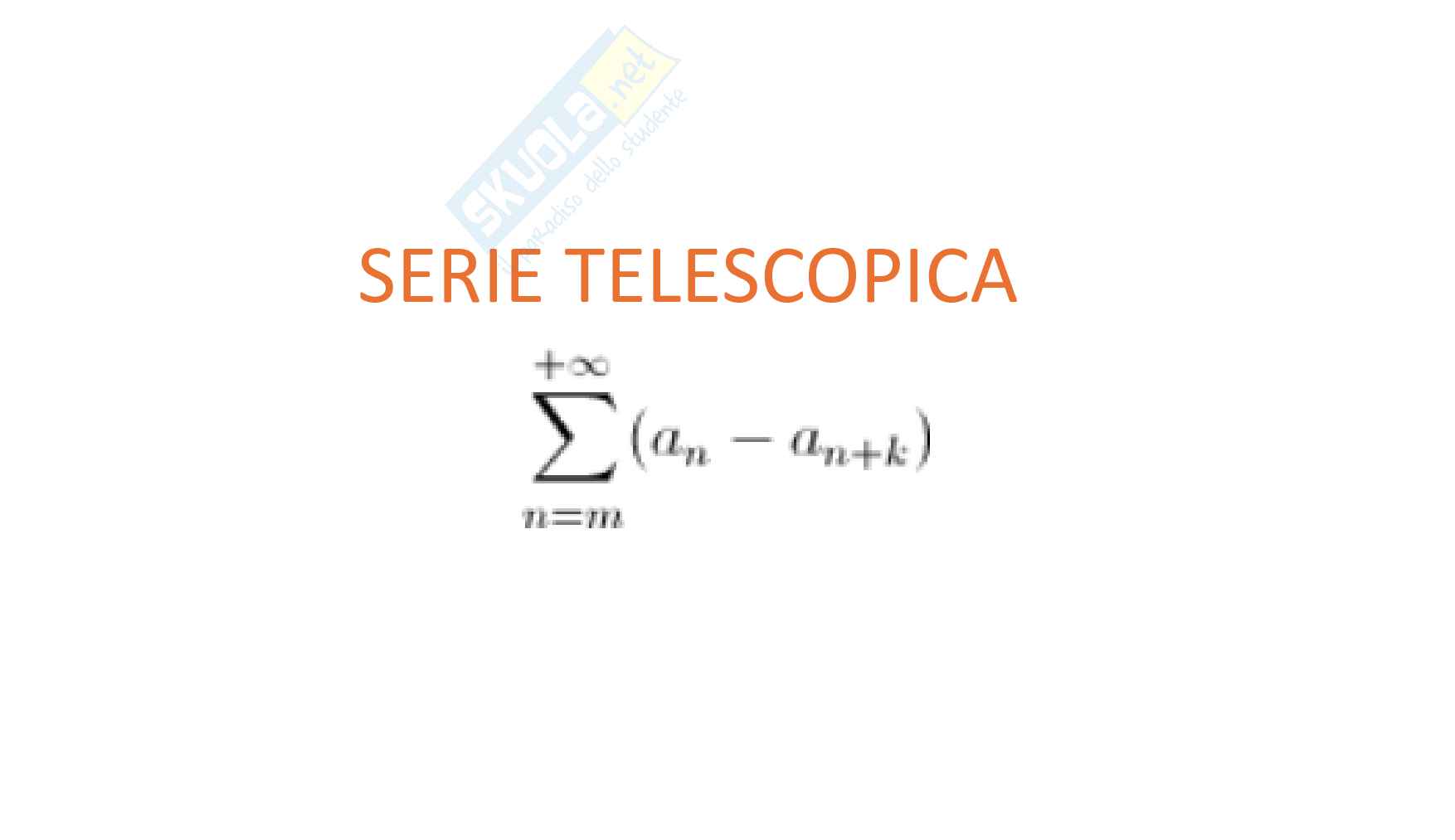 Teoremi sulle serie numeriche Pag. 6