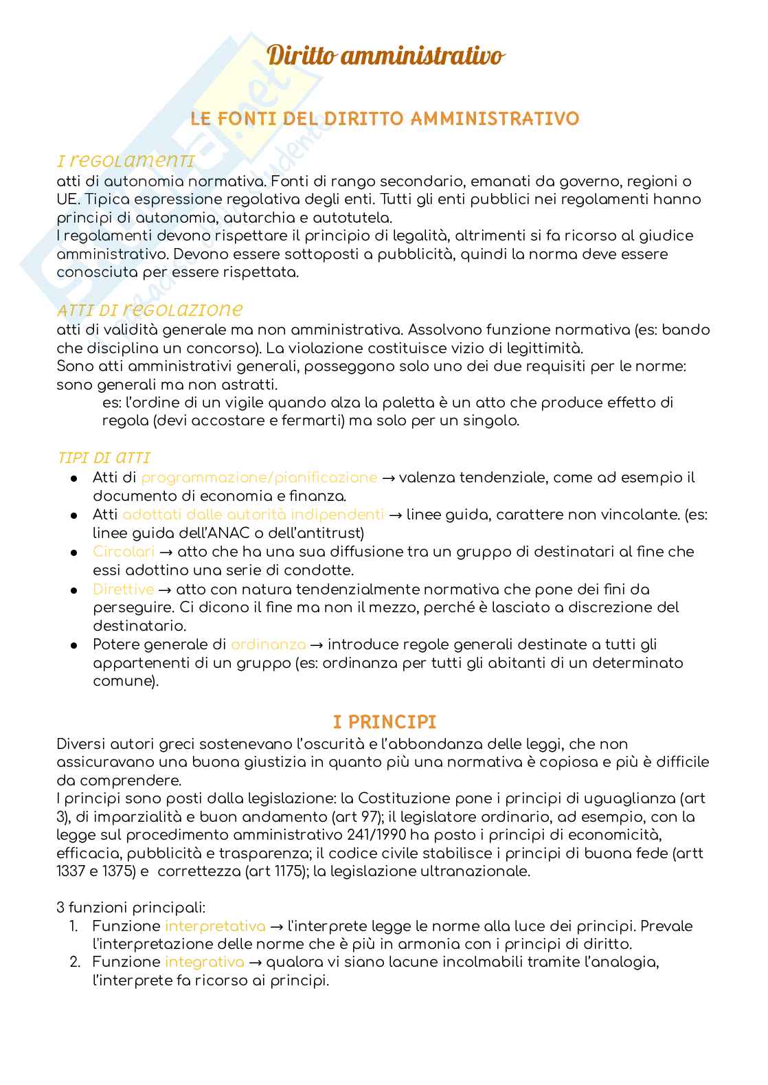 Diritto amministrativo Pag. 1