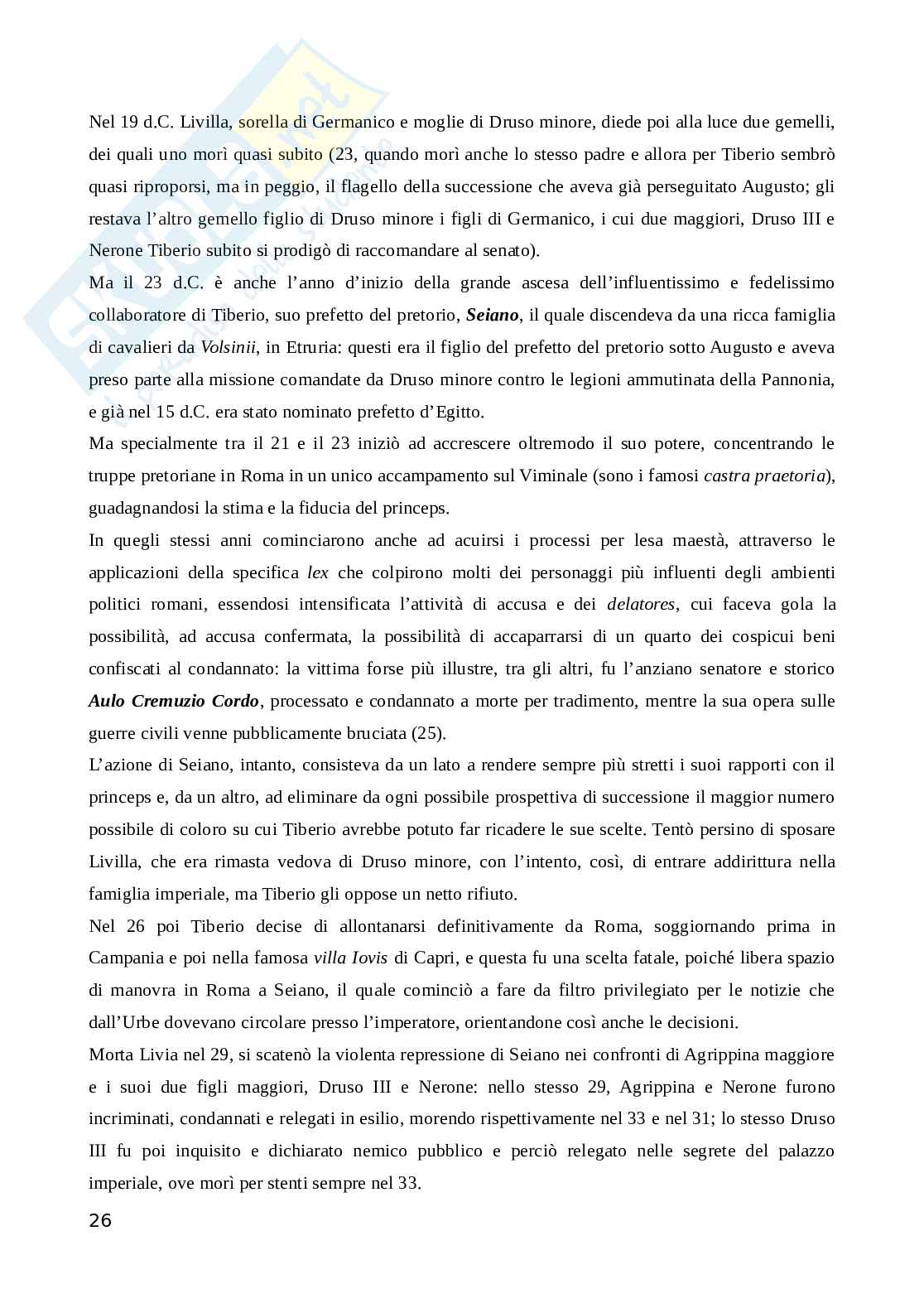 Riassunto esame Storia romana, Prof. Tantillo Ignazio, libro consigliato Storia romana, Gerace, Marcone Pag. 26