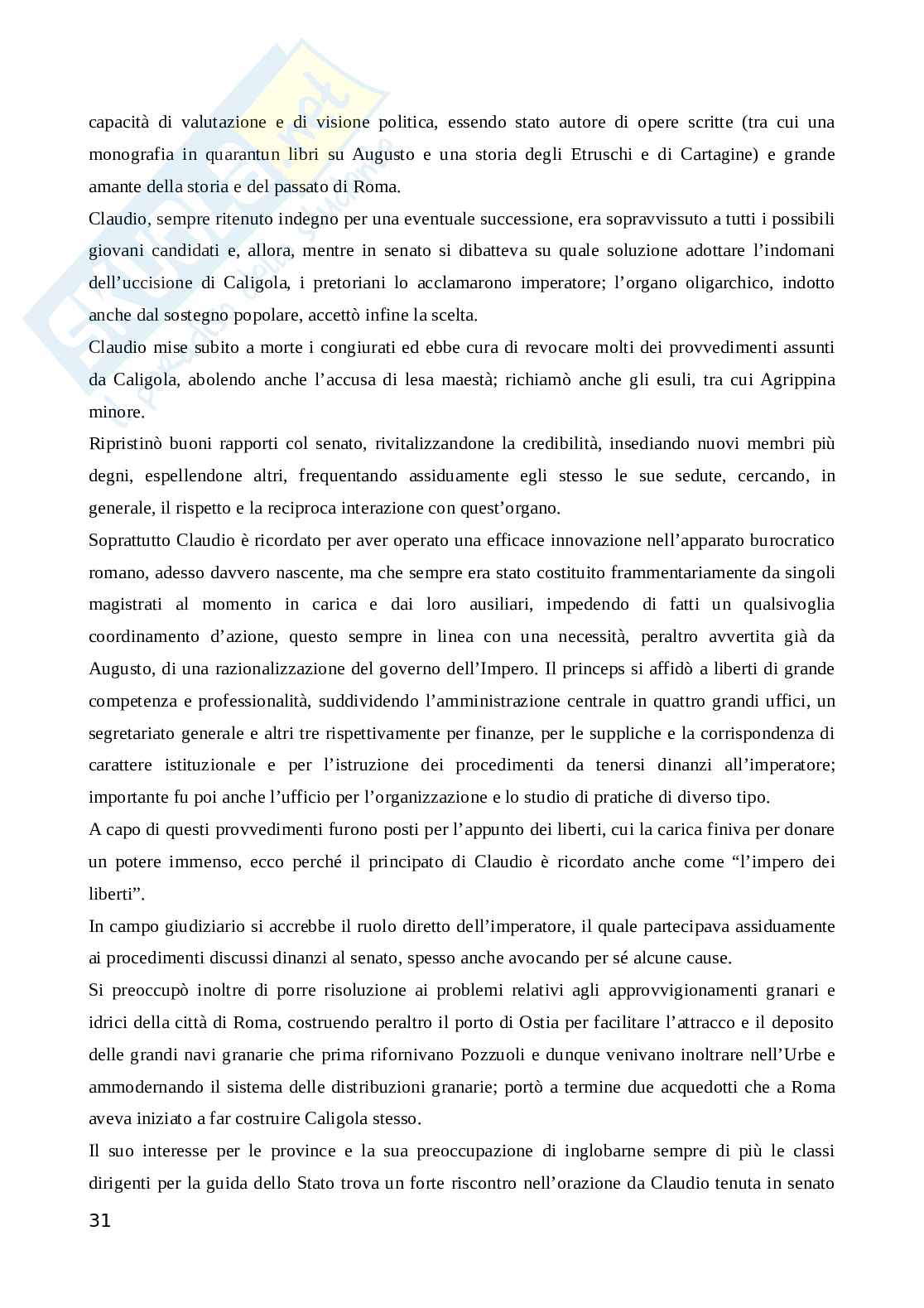Riassunto esame Storia romana, Prof. Tantillo Ignazio, libro consigliato Storia romana, Gerace, Marcone Pag. 31