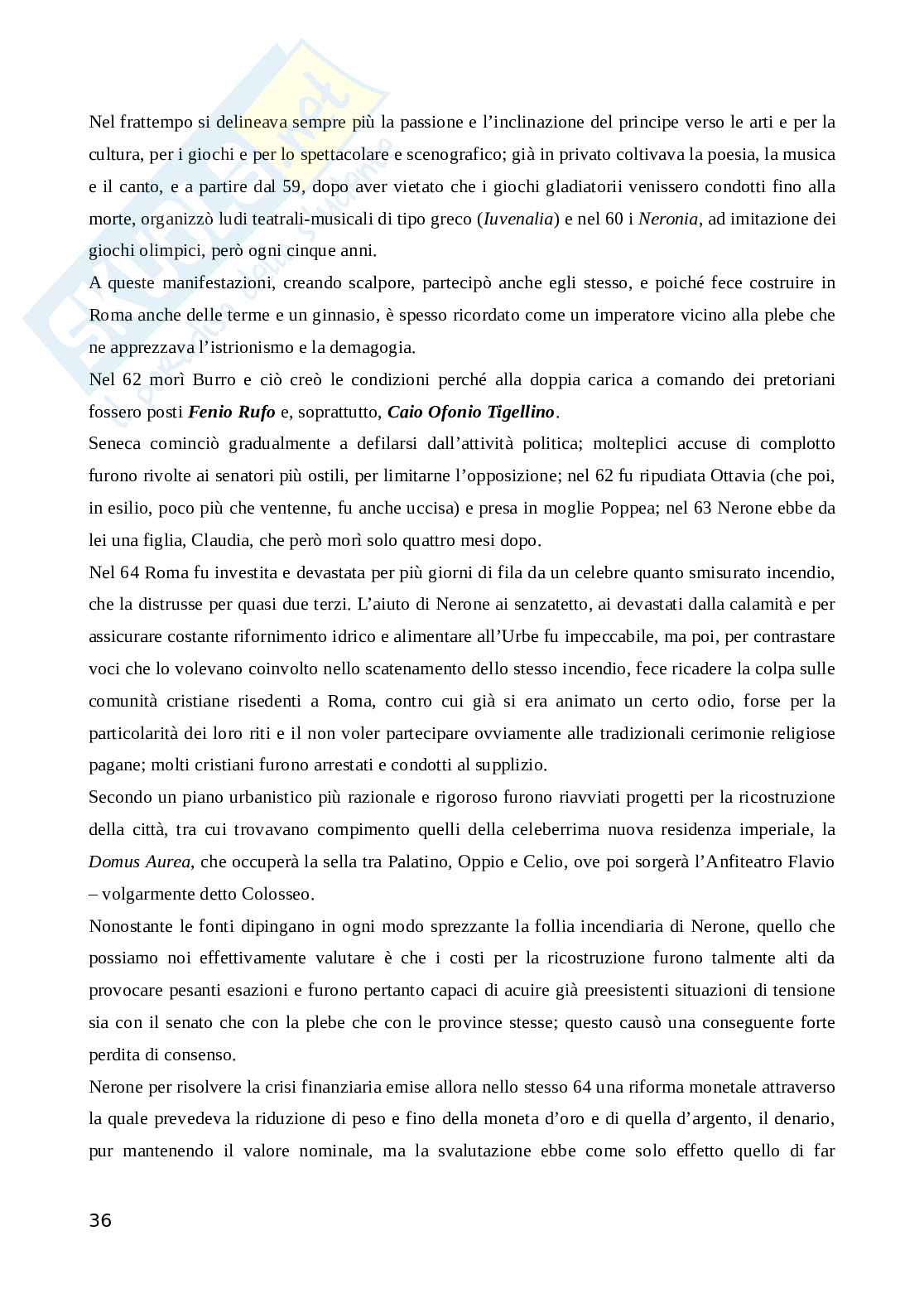 Riassunto esame Storia romana, Prof. Tantillo Ignazio, libro consigliato Storia romana, Gerace, Marcone Pag. 36