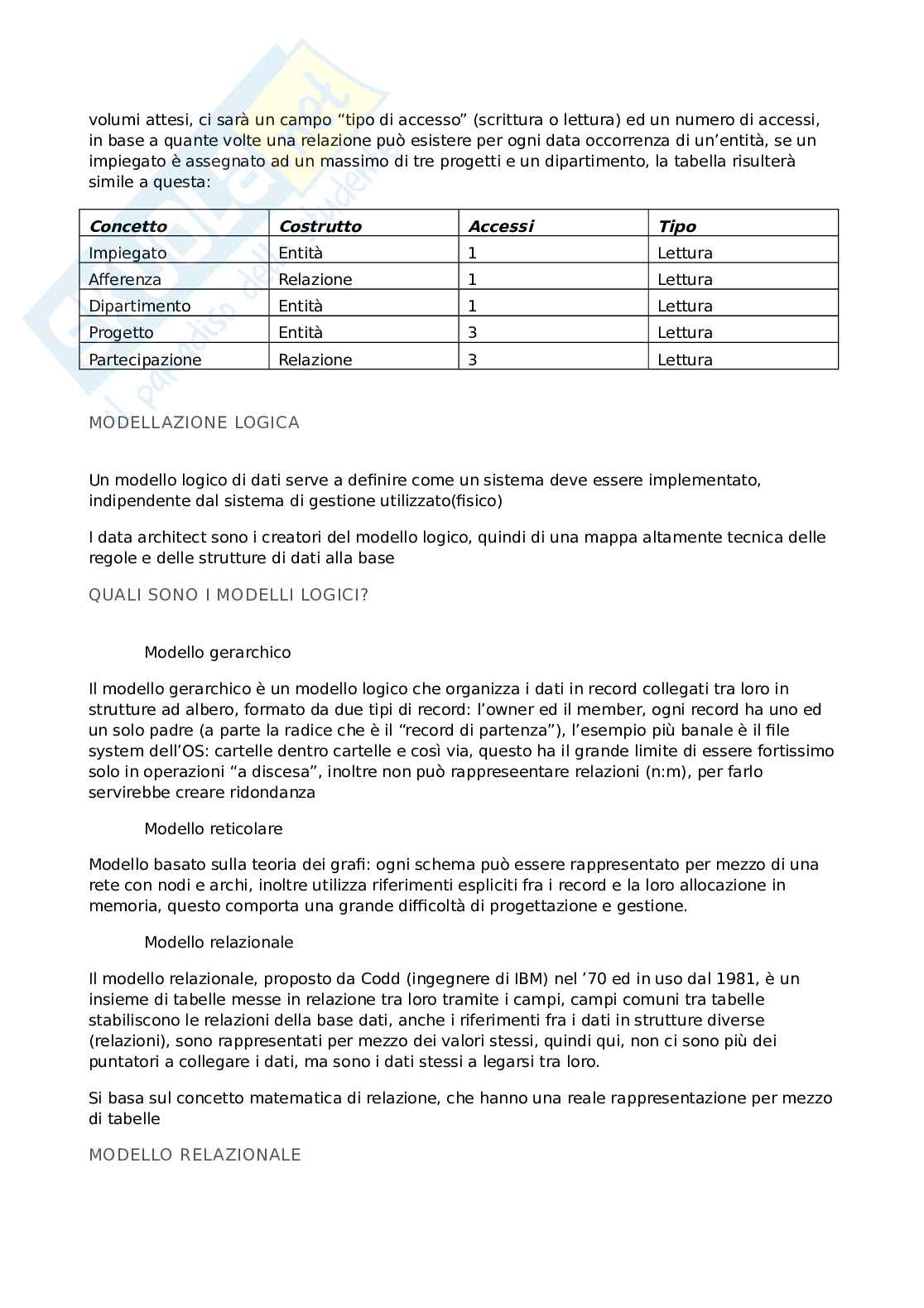 Appunti esame di Base di dati Pag. 11