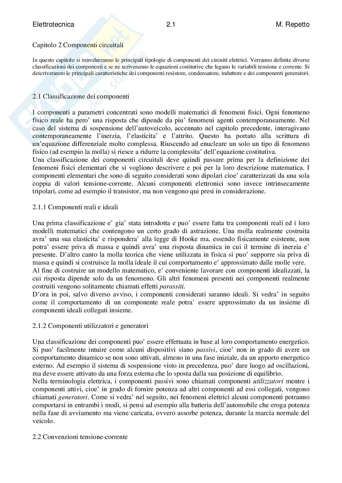 Appunti del corso di Elettrotecnica Pag. 6