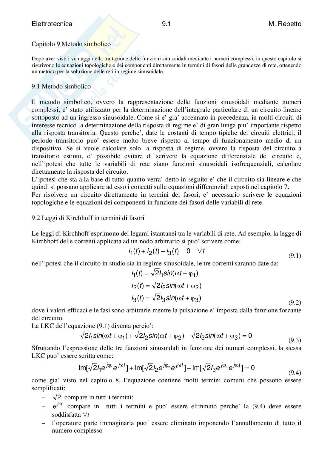 Appunti del corso di Elettrotecnica Pag. 66
