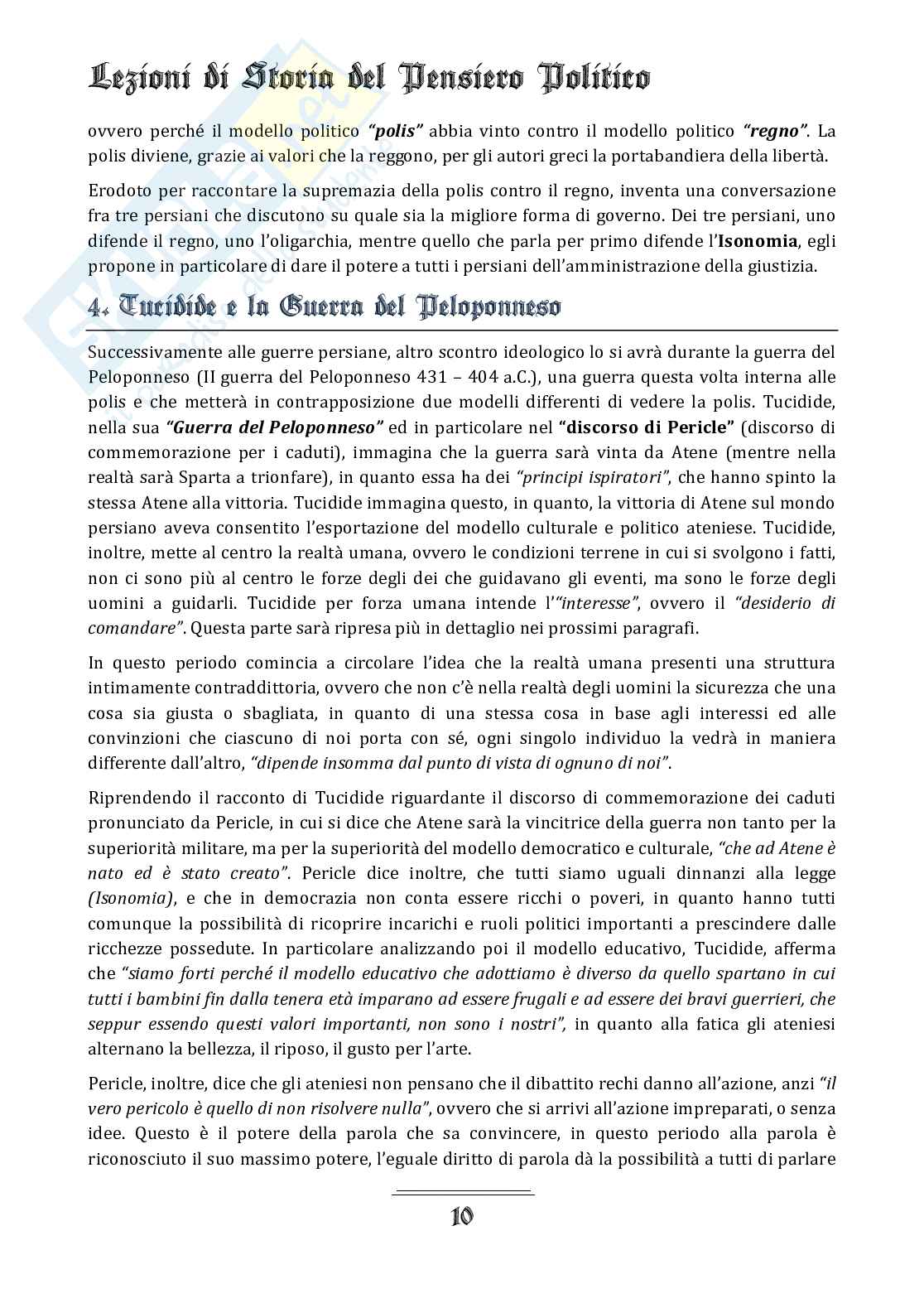 Appunti del corso di Storia del pensiero politico Pag. 11