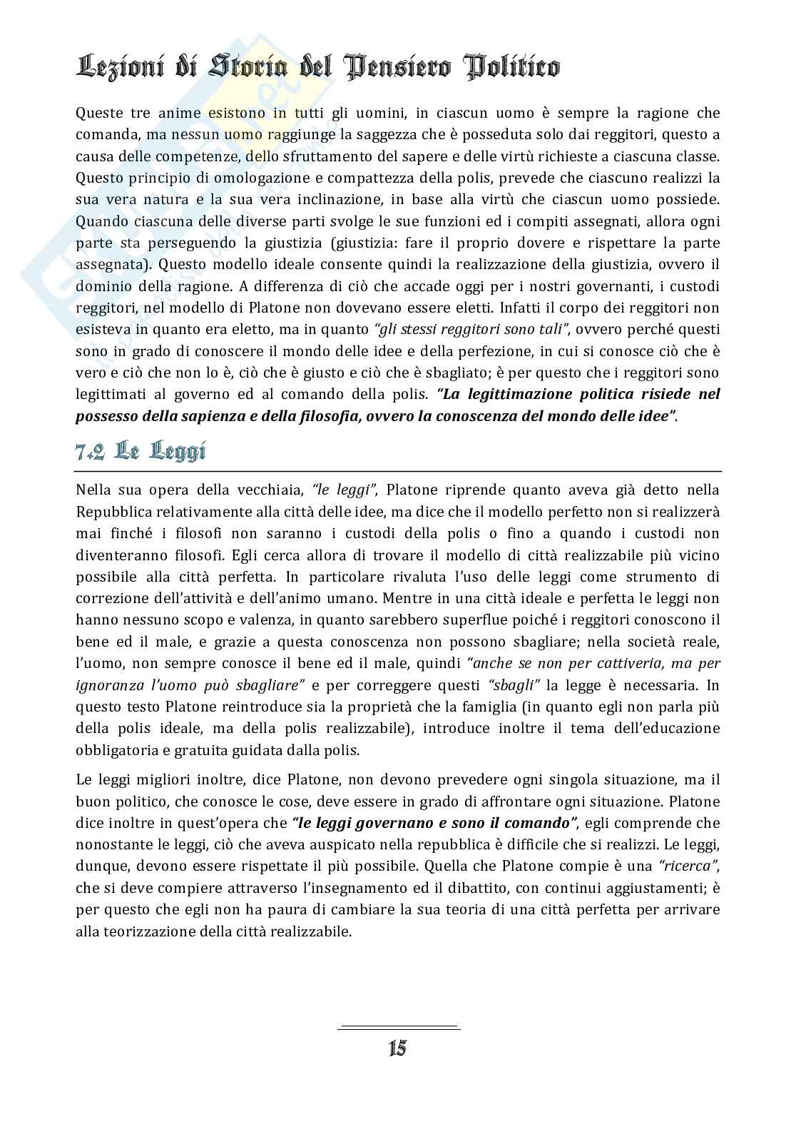 Appunti del corso di Storia del pensiero politico Pag. 16