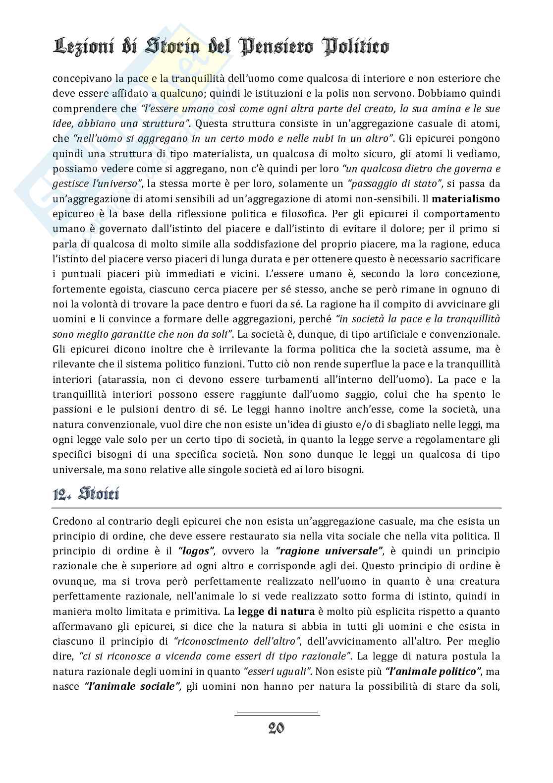 Appunti del corso di Storia del pensiero politico Pag. 21
