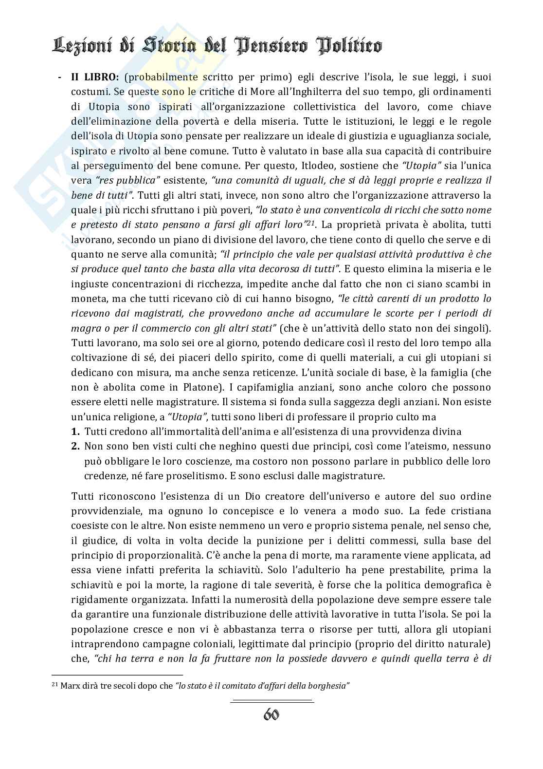 Appunti del corso di Storia del pensiero politico Pag. 61