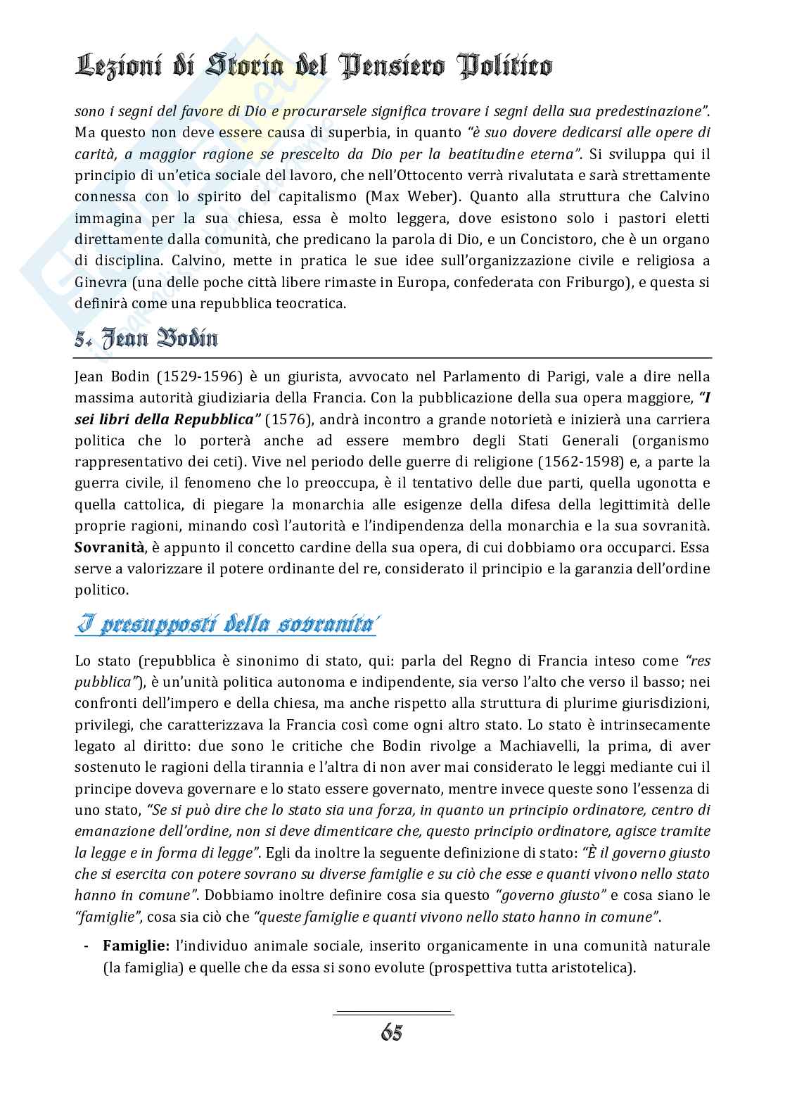 Appunti del corso di Storia del pensiero politico Pag. 66