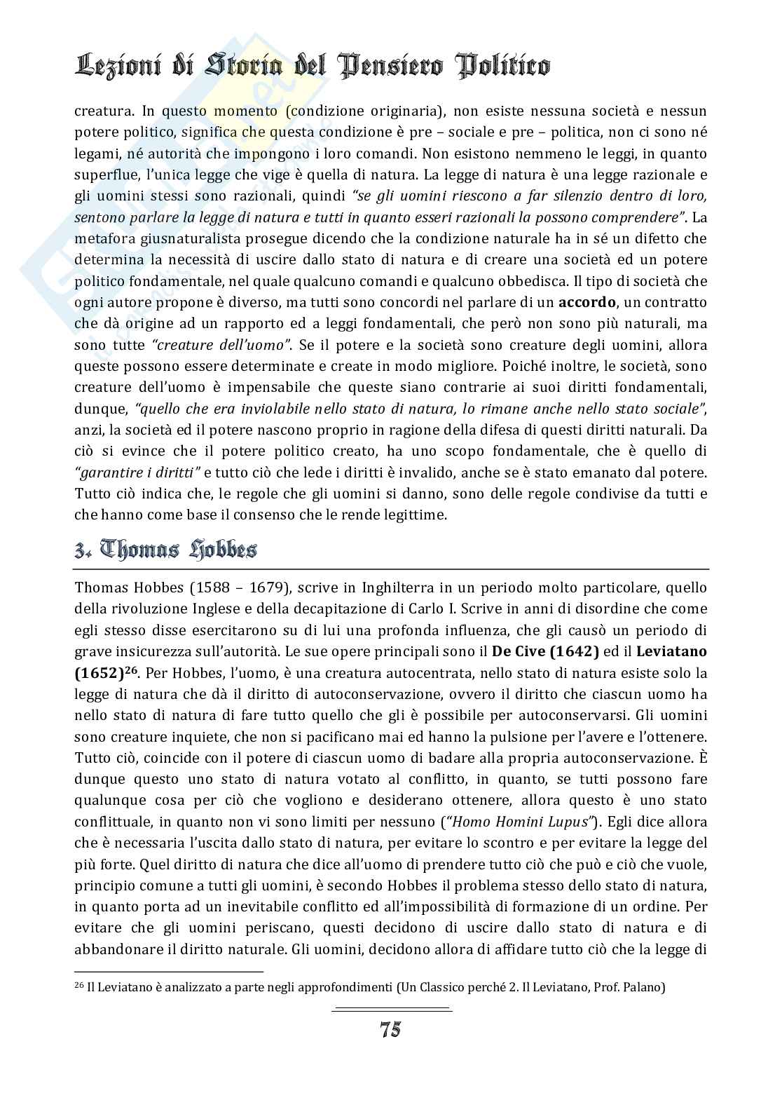 Appunti del corso di Storia del pensiero politico Pag. 76