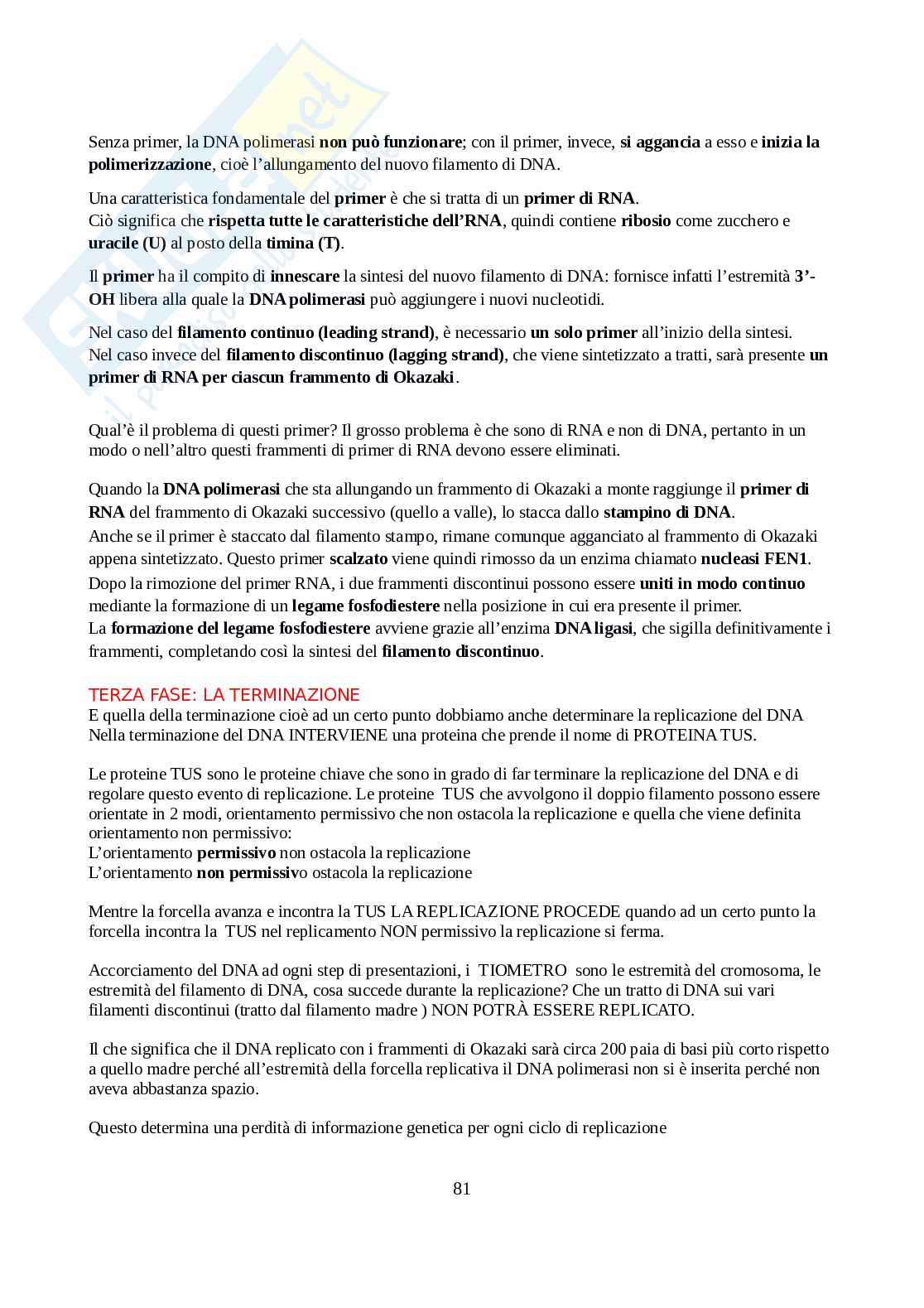 Biochimica - Parte 1  Pag. 81