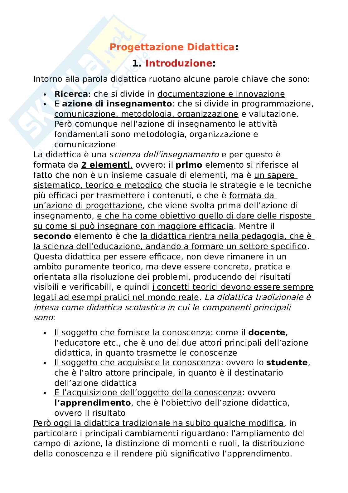 Progettazione didattica e didattica speciale Pag. 2