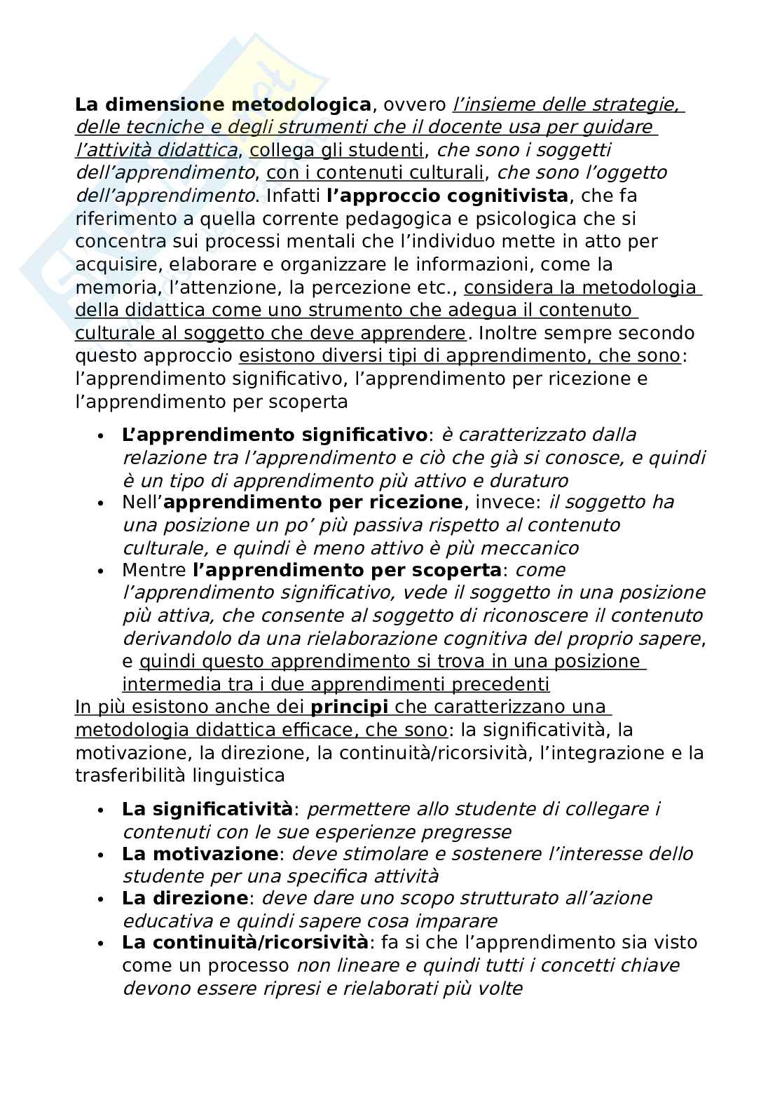 Progettazione didattica e didattica speciale Pag. 6